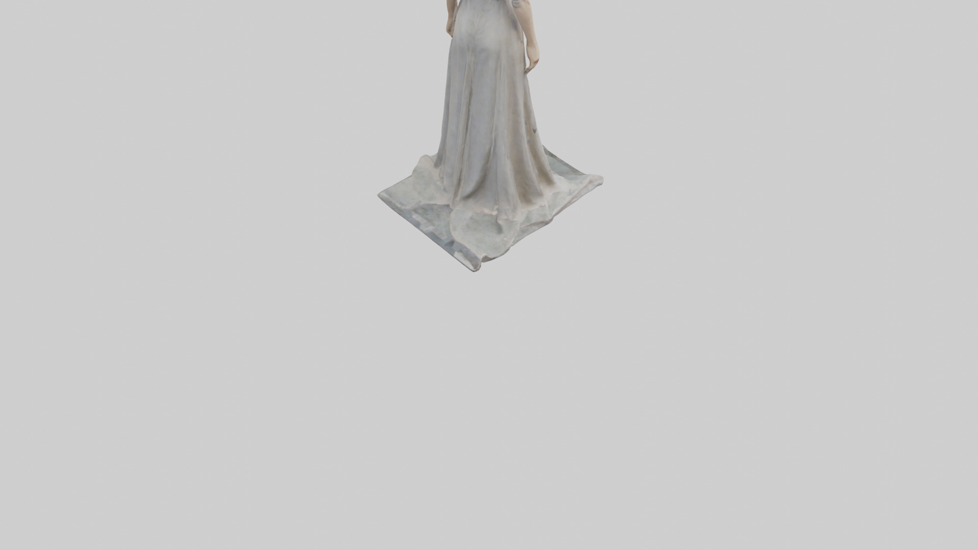 Emma Watson statue model Low-poly 3D model_4