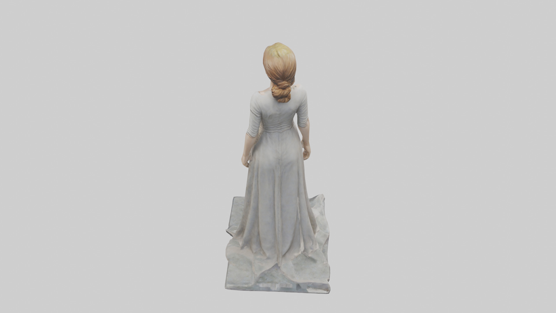 Emma Watson statue model Low-poly 3D model_15