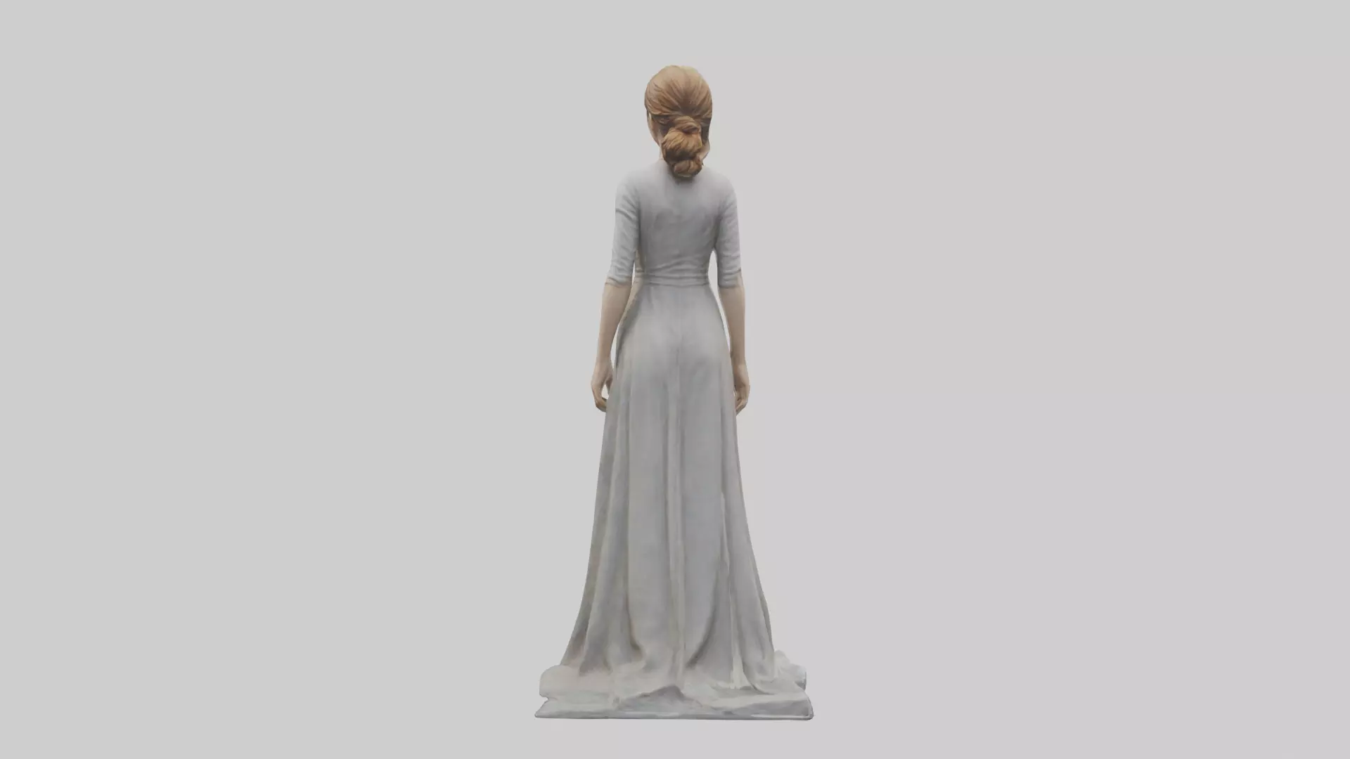Emma Watson statue model Low-poly 3D model_0