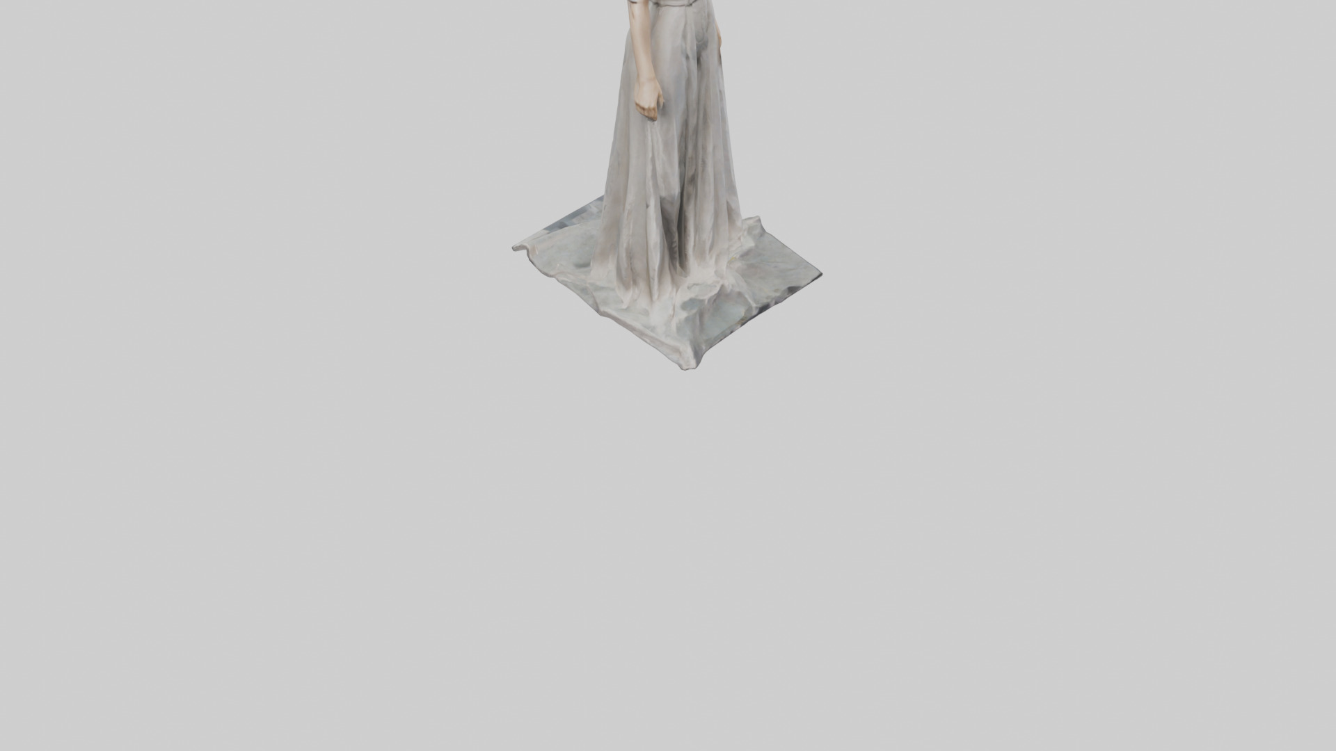 Emma Watson statue model Low-poly 3D model_6