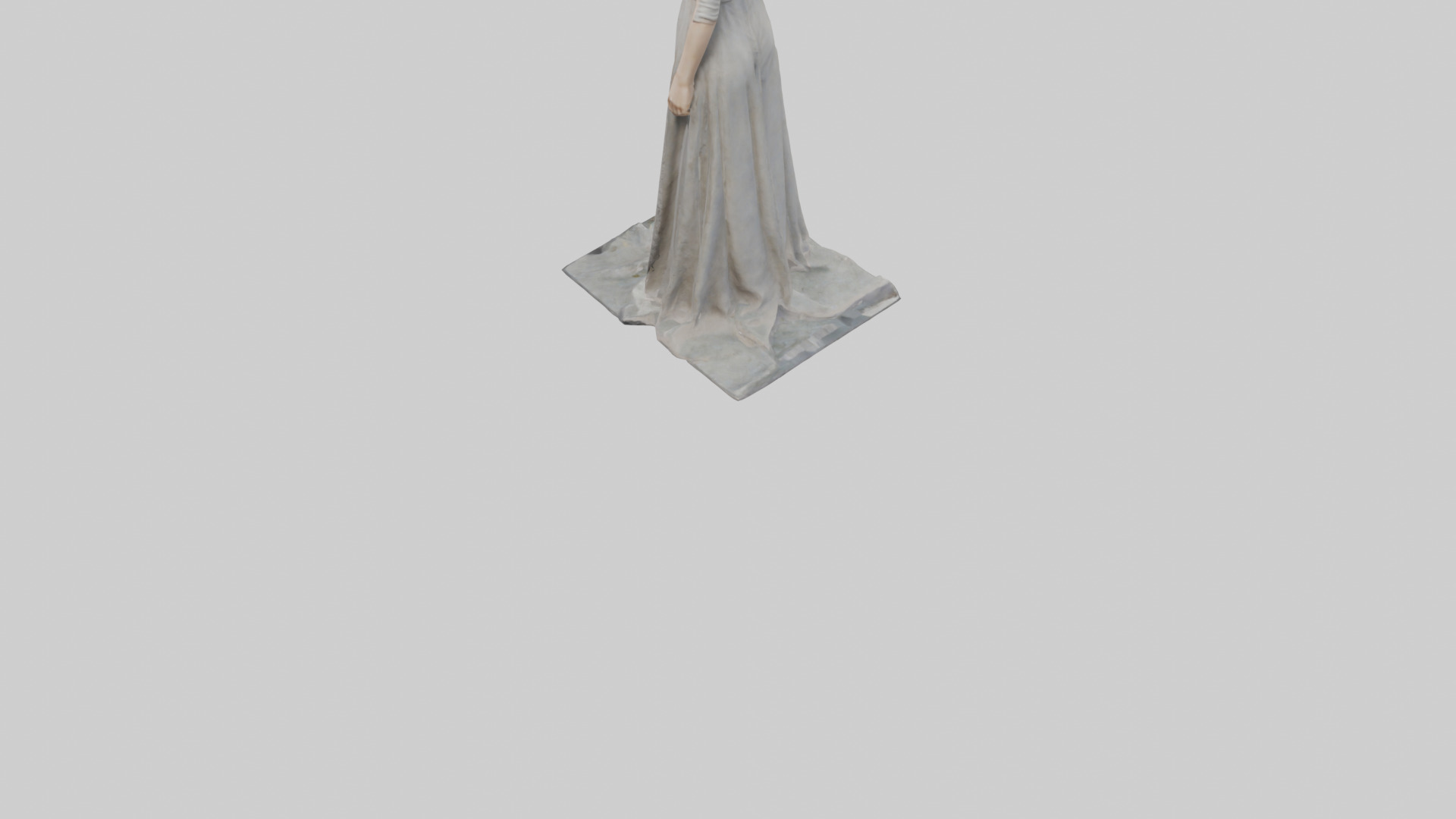 Emma Watson statue model Low-poly 3D model_3