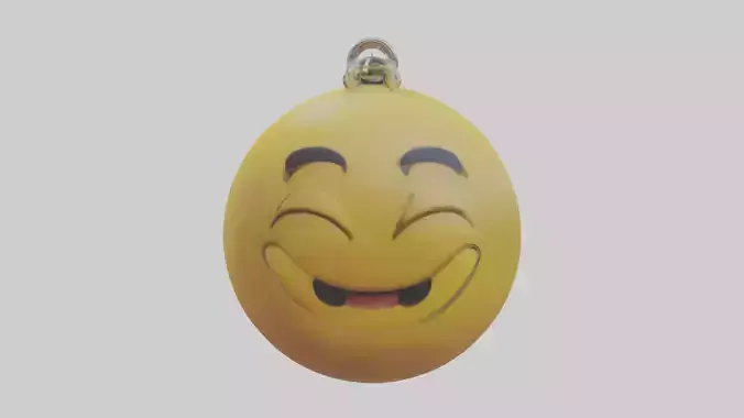 Emoji keychain model Low-poly 3D model