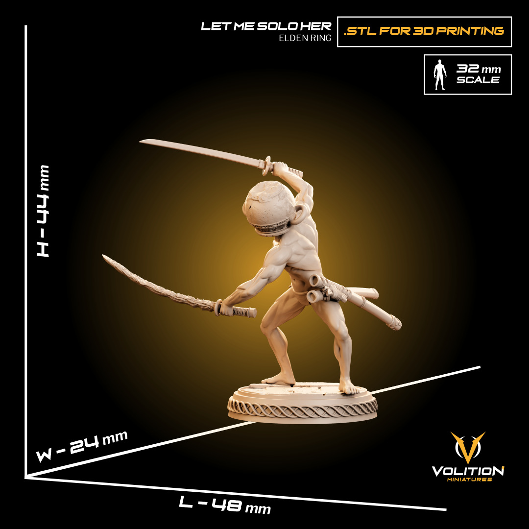Let Me Solo Her - For Board Game - Elden Ring Fan Art 3D print model_4