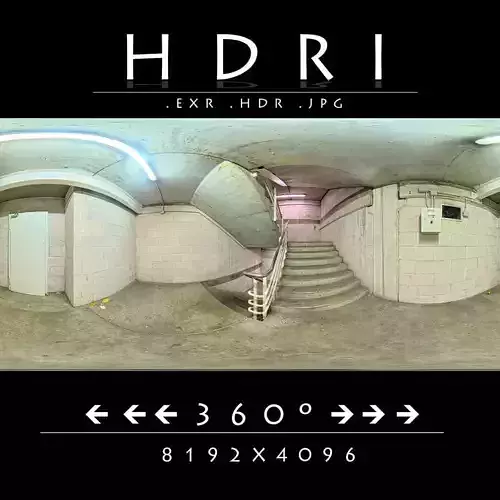 Urban Bunker with Emergency Staircase - HDRI 8K