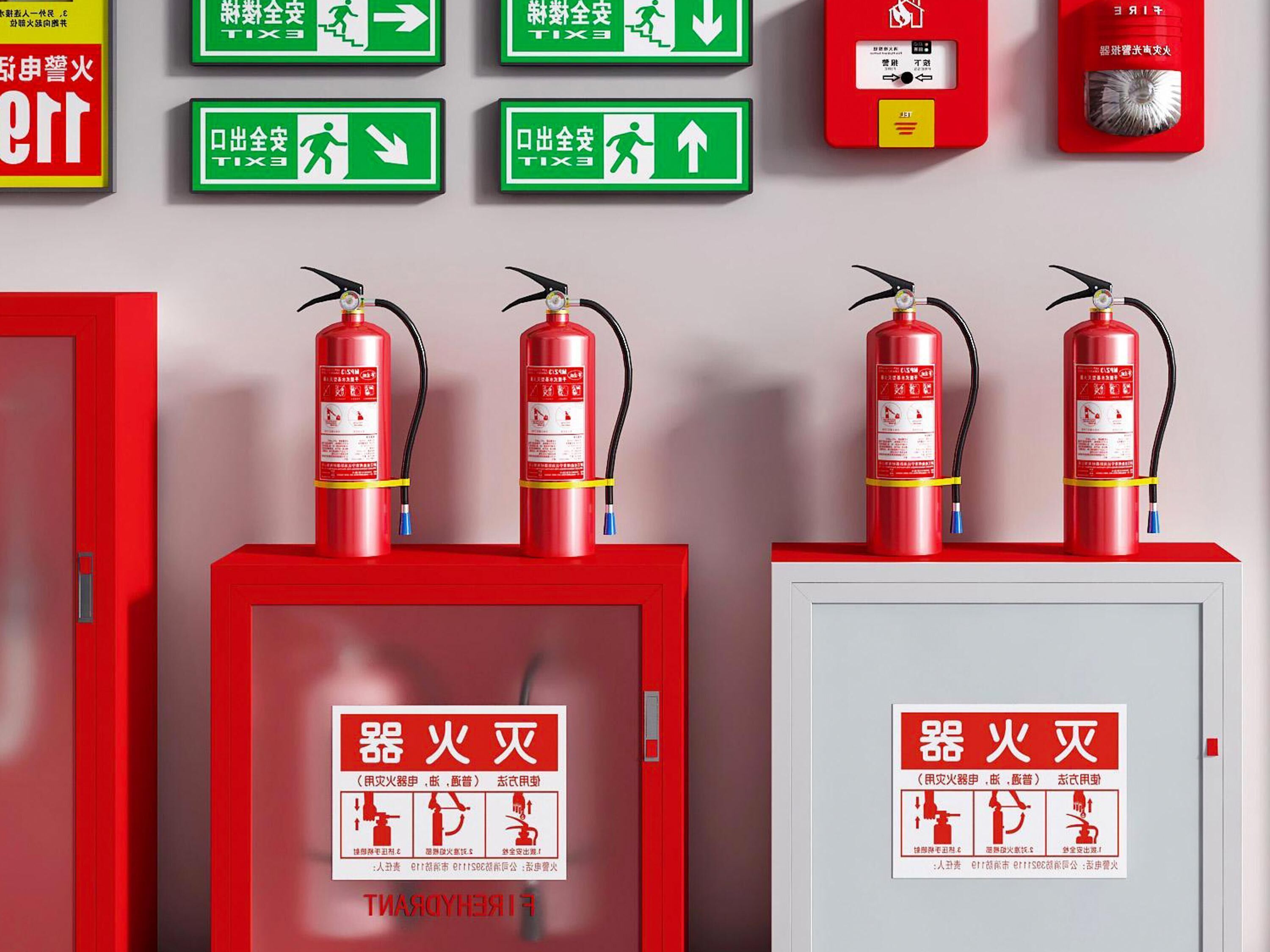 Fire modern hydrant fighting of 3D model_4