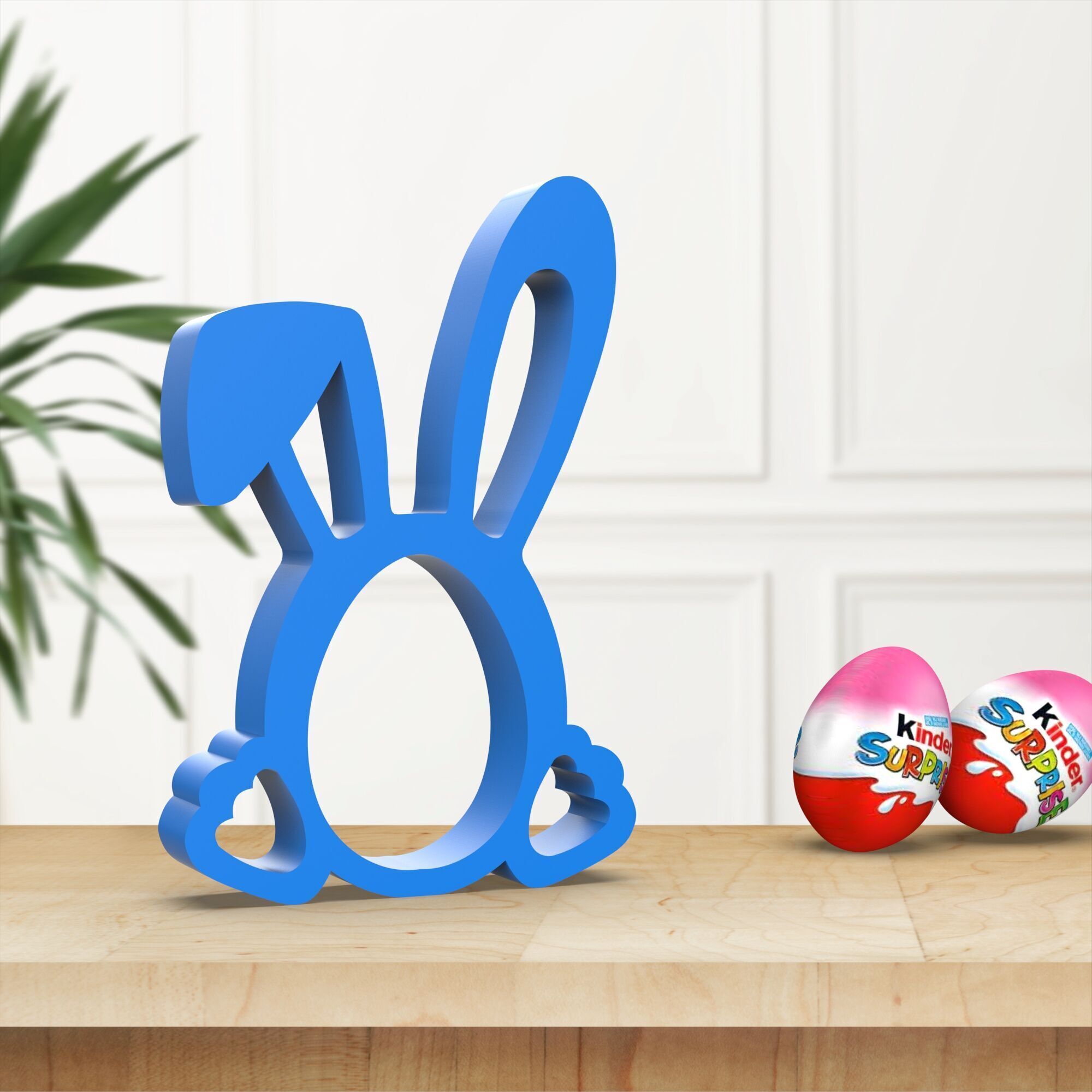 3D Bunny Egg Holder - Surprise Egg Bunny Ears Egg Holder 3D print model_2