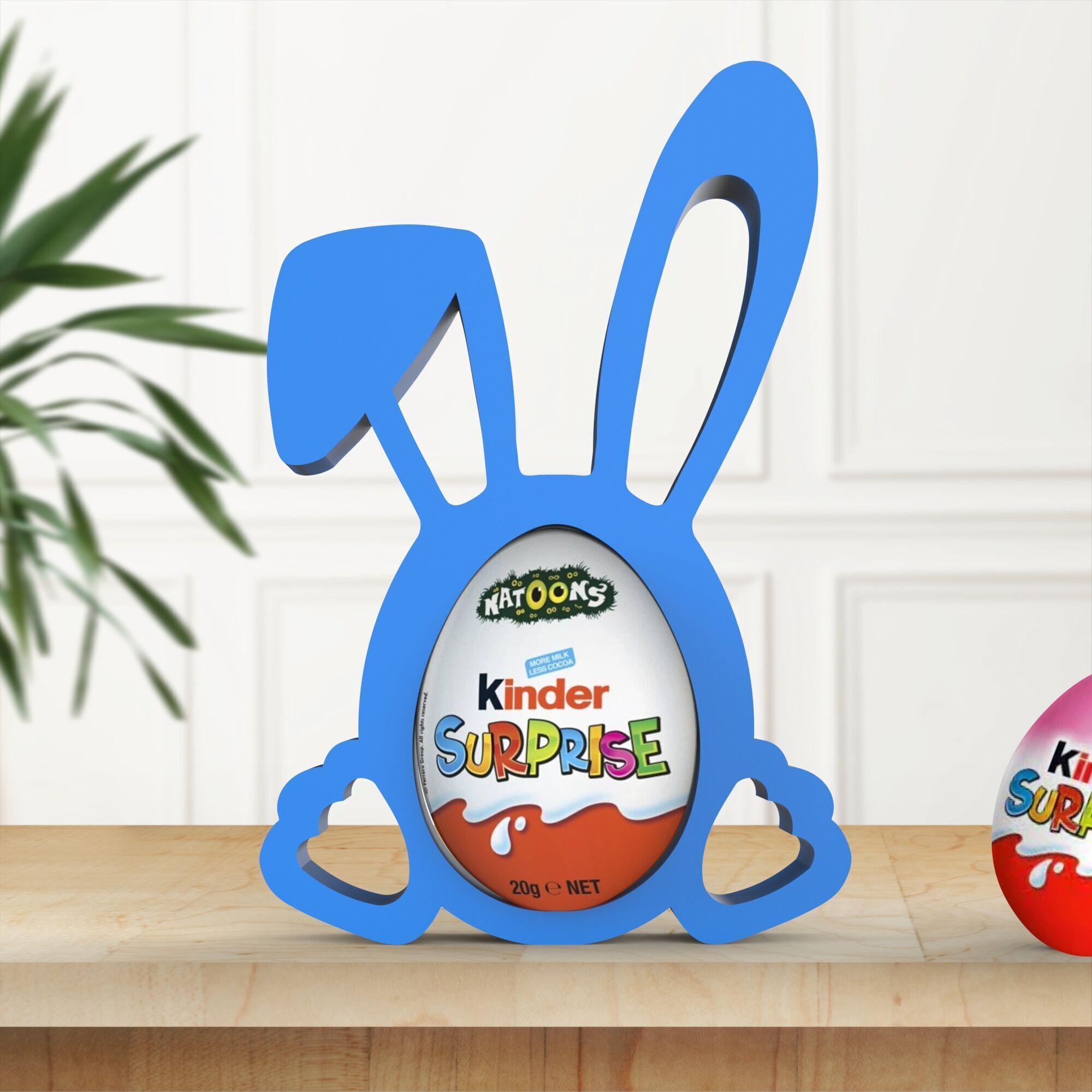 3D Bunny Egg Holder - Surprise Egg Bunny Ears Egg Holder 3D print model_5
