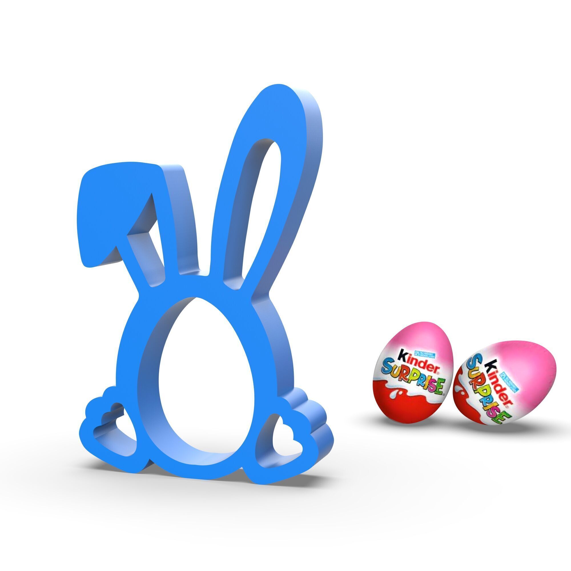 3D Bunny Egg Holder - Surprise Egg Bunny Ears Egg Holder 3D print model_3