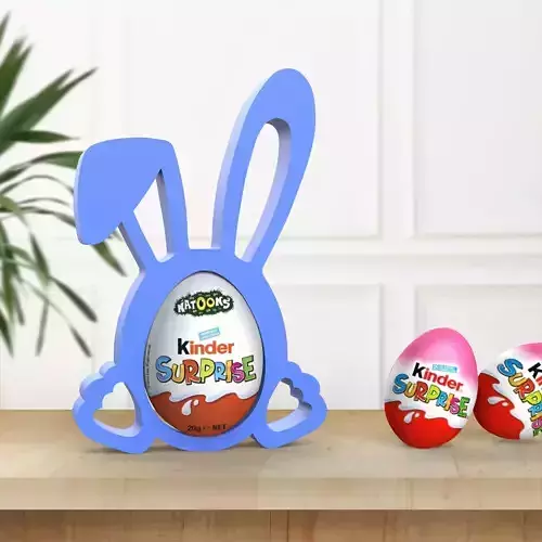 3D Bunny Egg Holder - Surprise Egg Bunny Ears Egg Holder 3D print model 3D Bunny Egg Holder - Surprise Egg Bunny Ears Egg Holder 3D print model