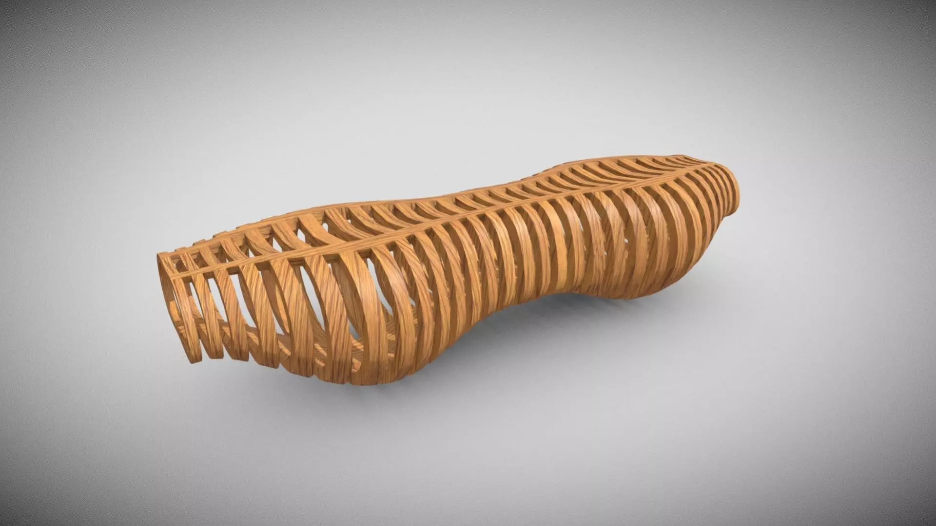 Organic Wooden Table Low-poly 3D model