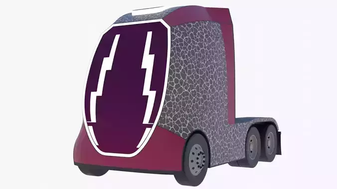 Future semitruck XV PBR 3D model