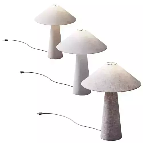 Grote tafellamp Ilena van linnen