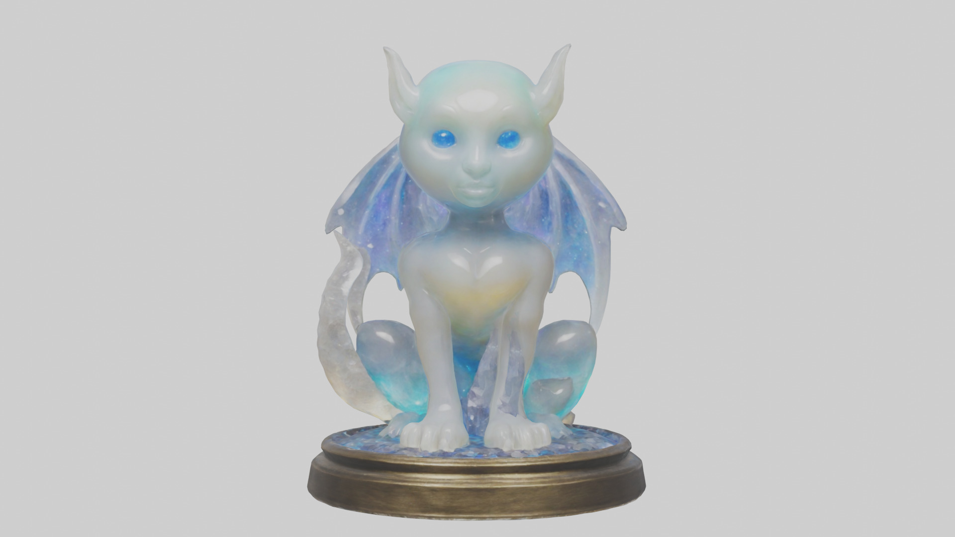 Enchanted Moonstone statue model Low-poly 3D model_9