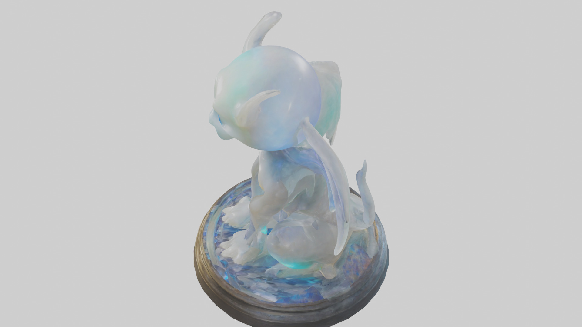 Enchanted Moonstone statue model Low-poly 3D model_17