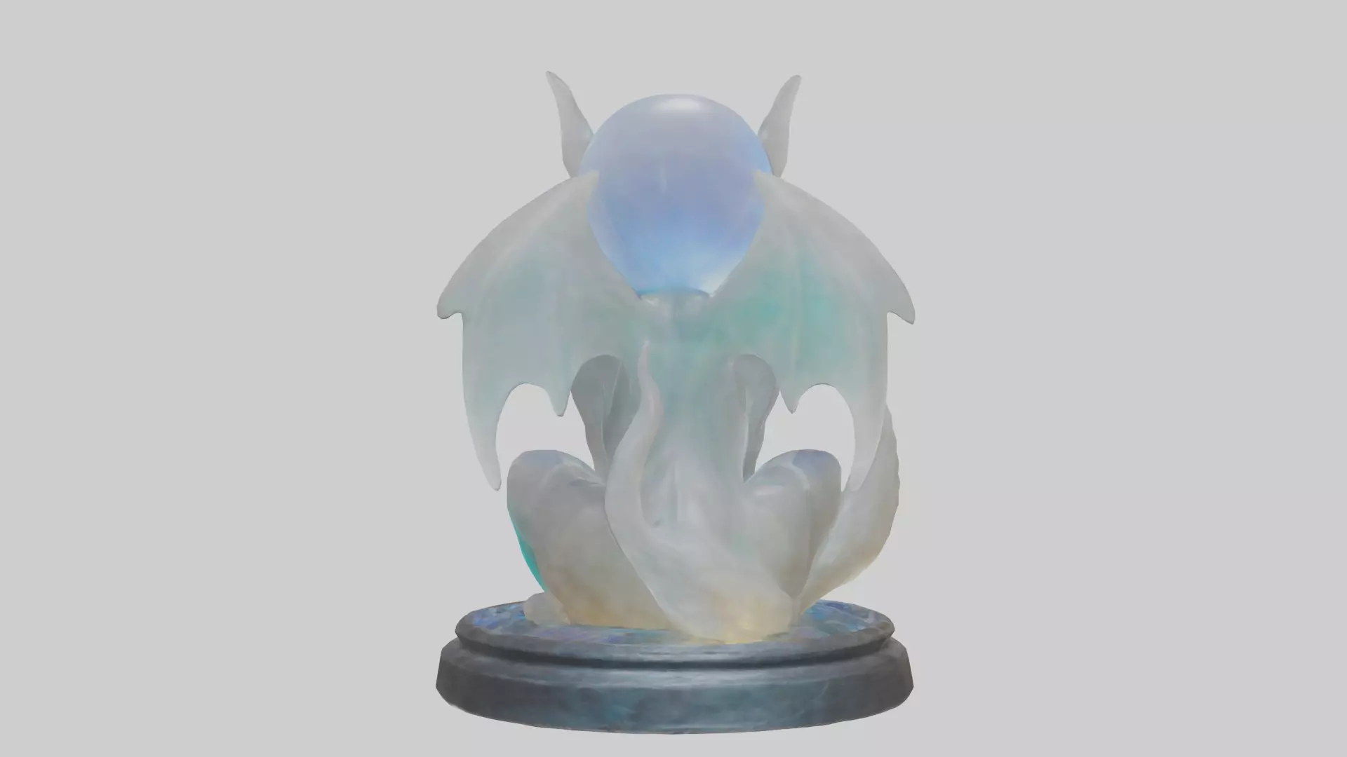 Enchanted Moonstone statue model Low-poly 3D model_0