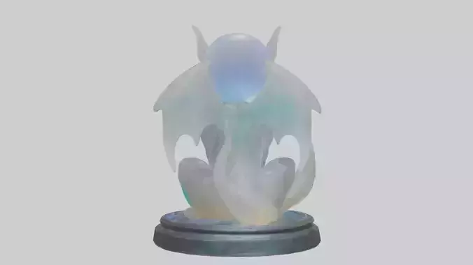 Enchanted Moonstone statue model Low-poly 3D model