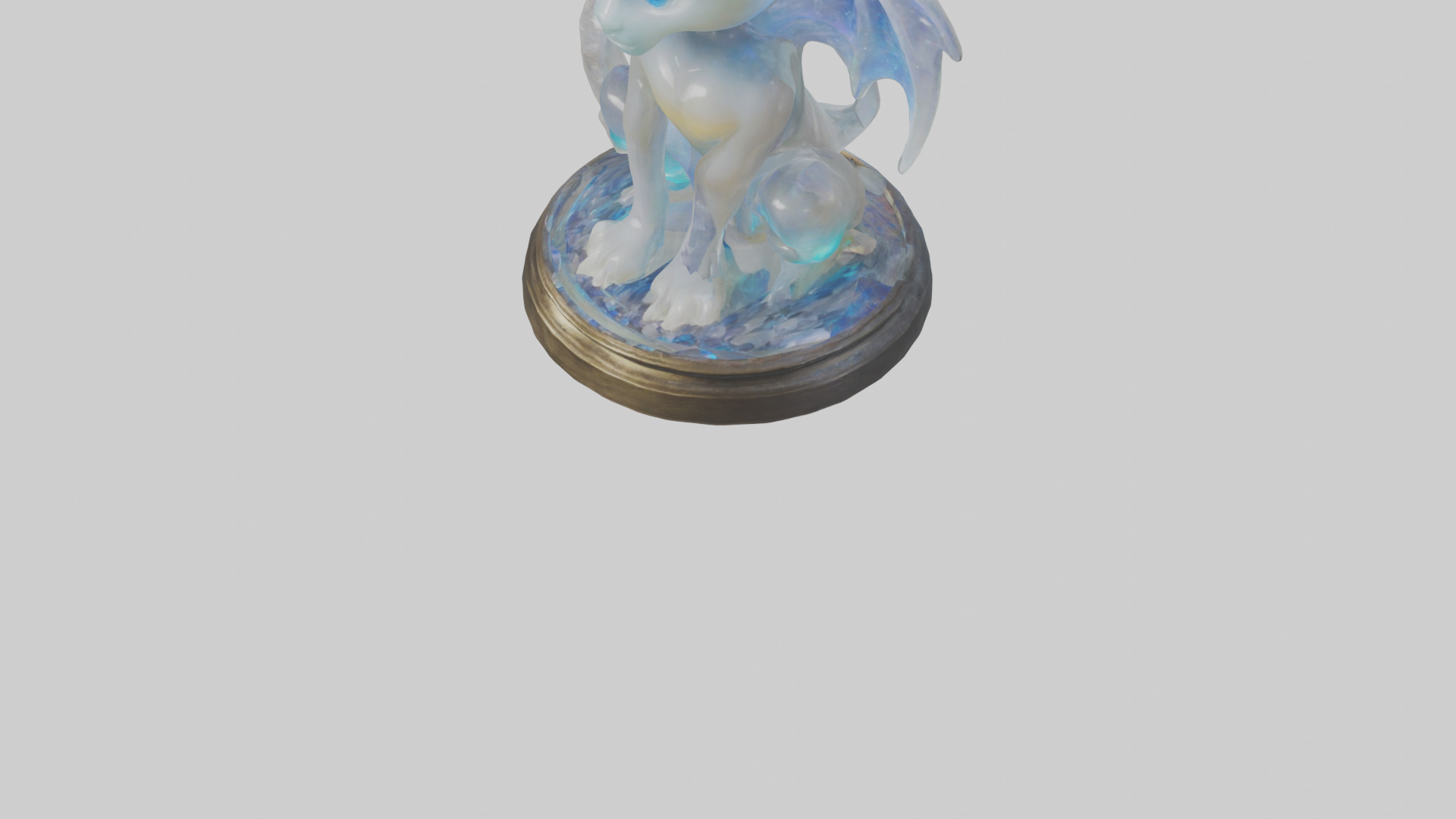 Enchanted Moonstone statue model Low-poly 3D model_5