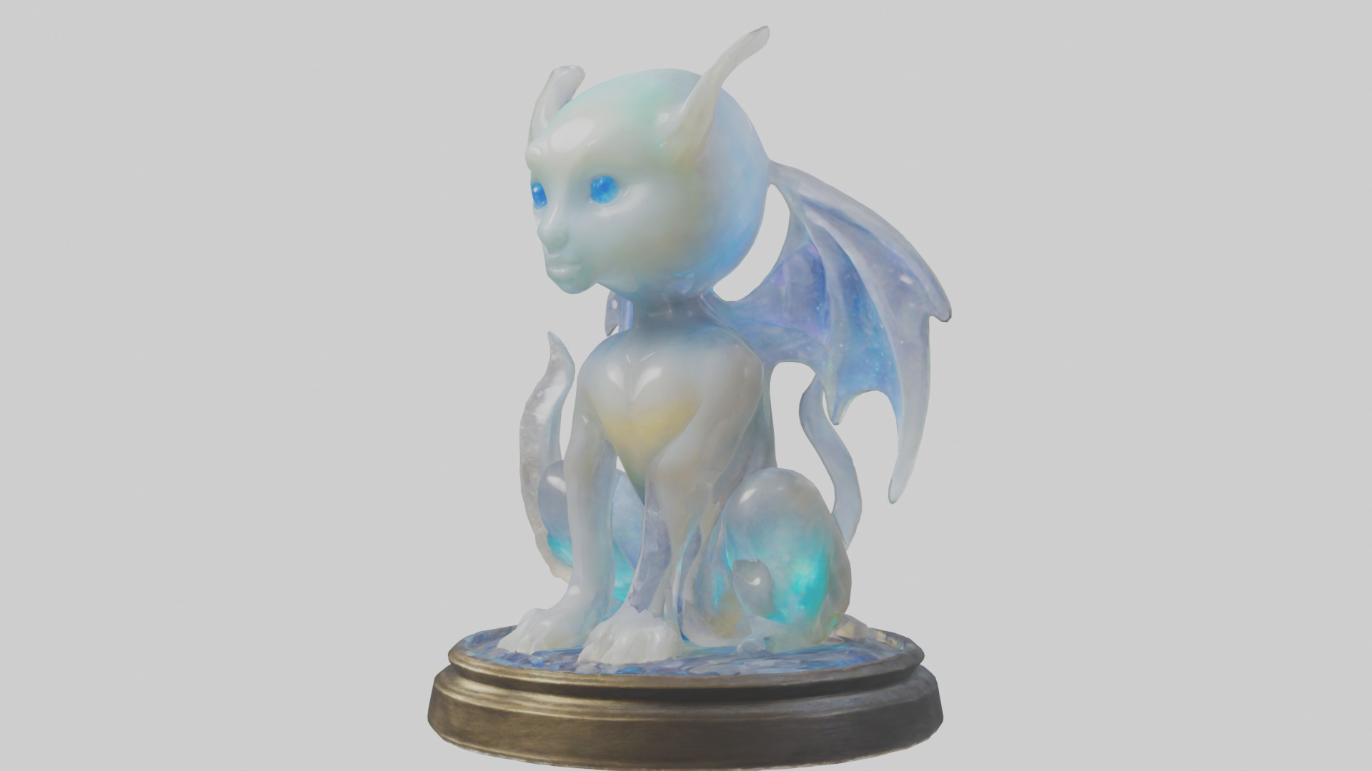 Enchanted Moonstone statue model Low-poly 3D model_10