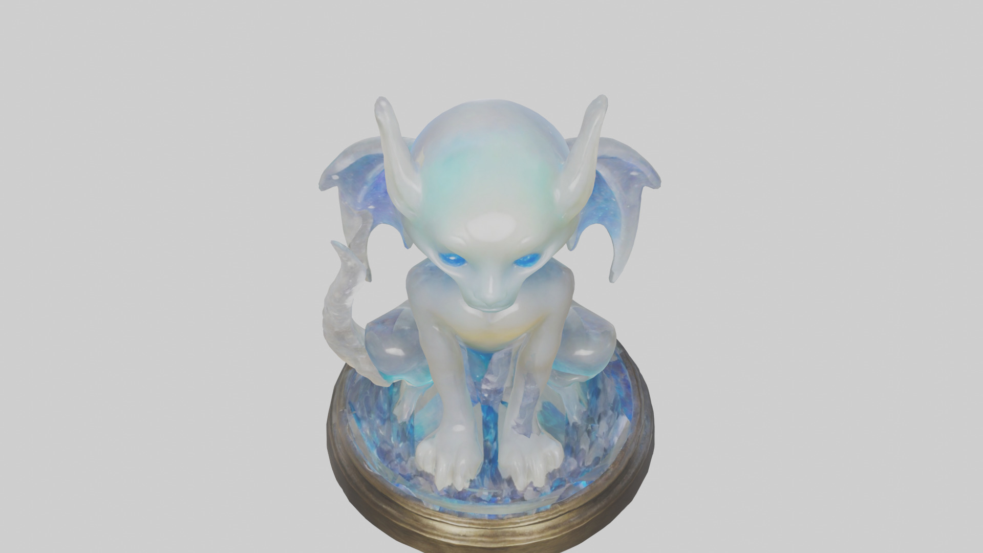 Enchanted Moonstone statue model Low-poly 3D model_16
