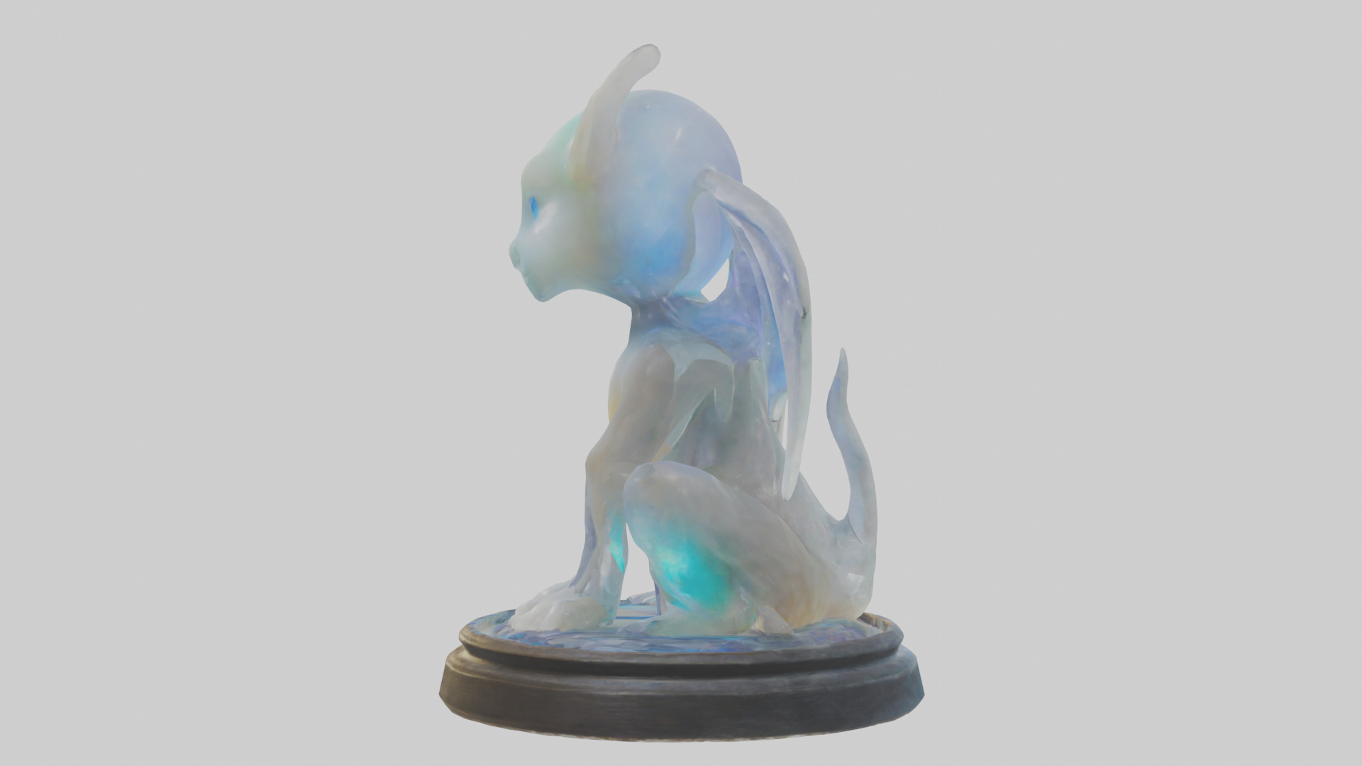 Enchanted Moonstone statue model Low-poly 3D model_12