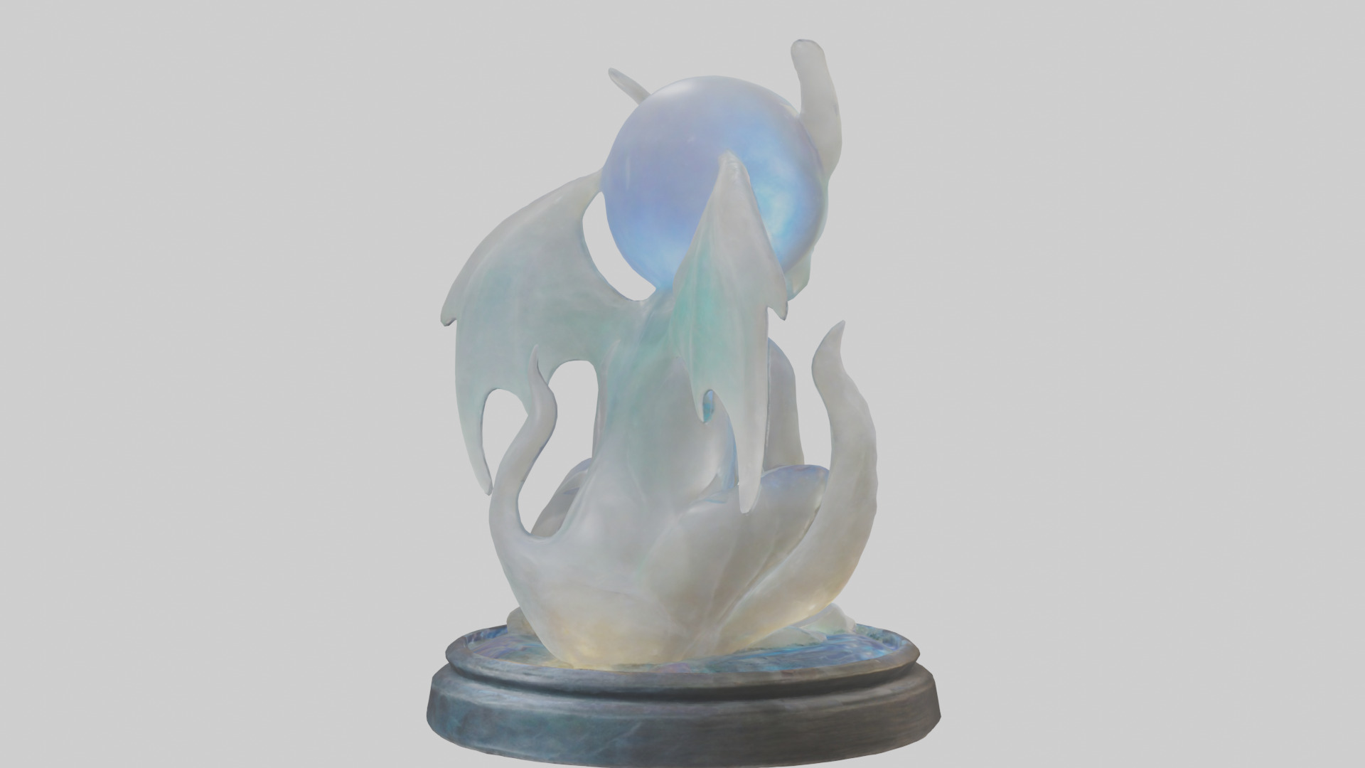 Enchanted Moonstone statue model Low-poly 3D model_2