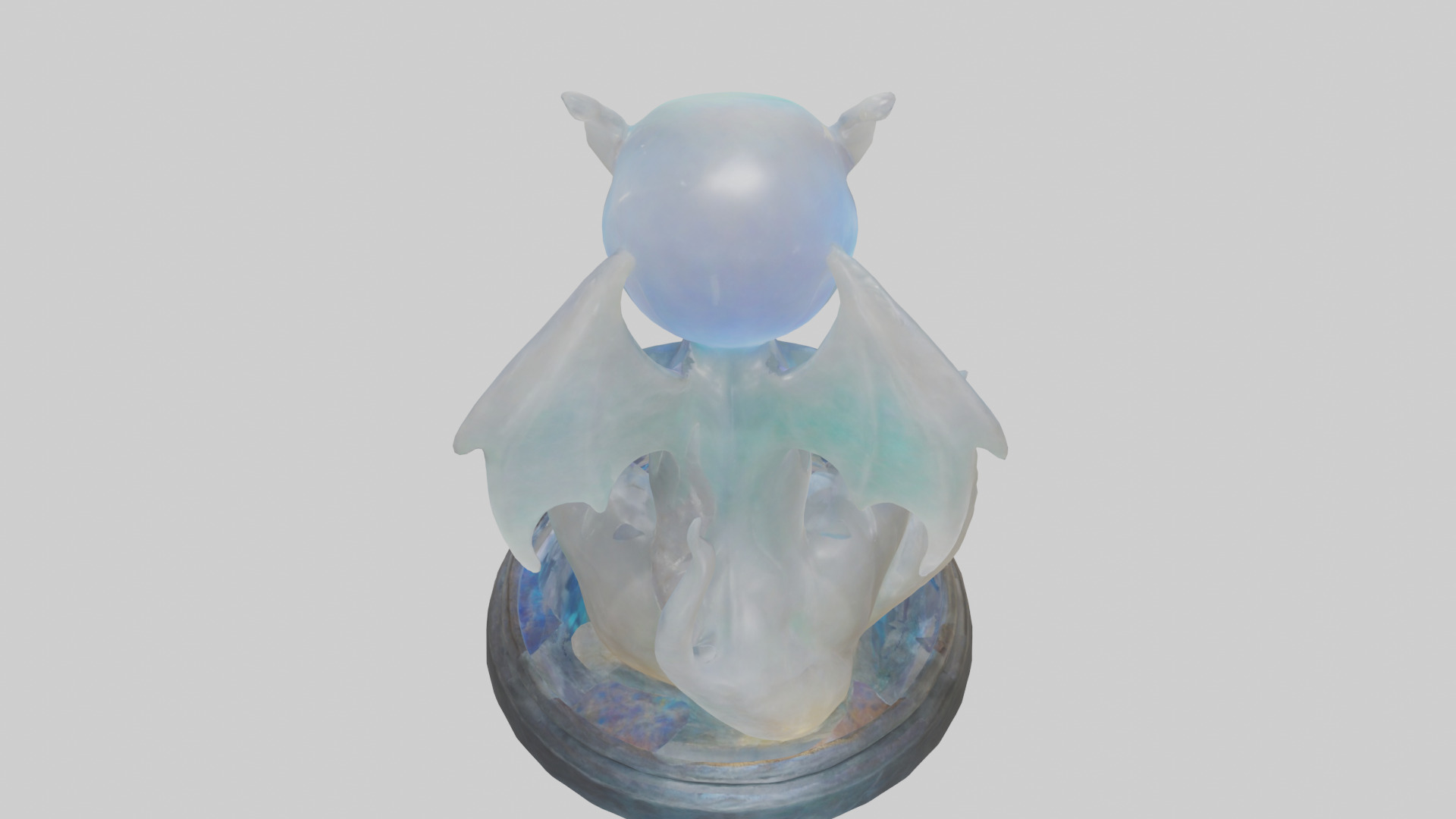 Enchanted Moonstone statue model Low-poly 3D model_15