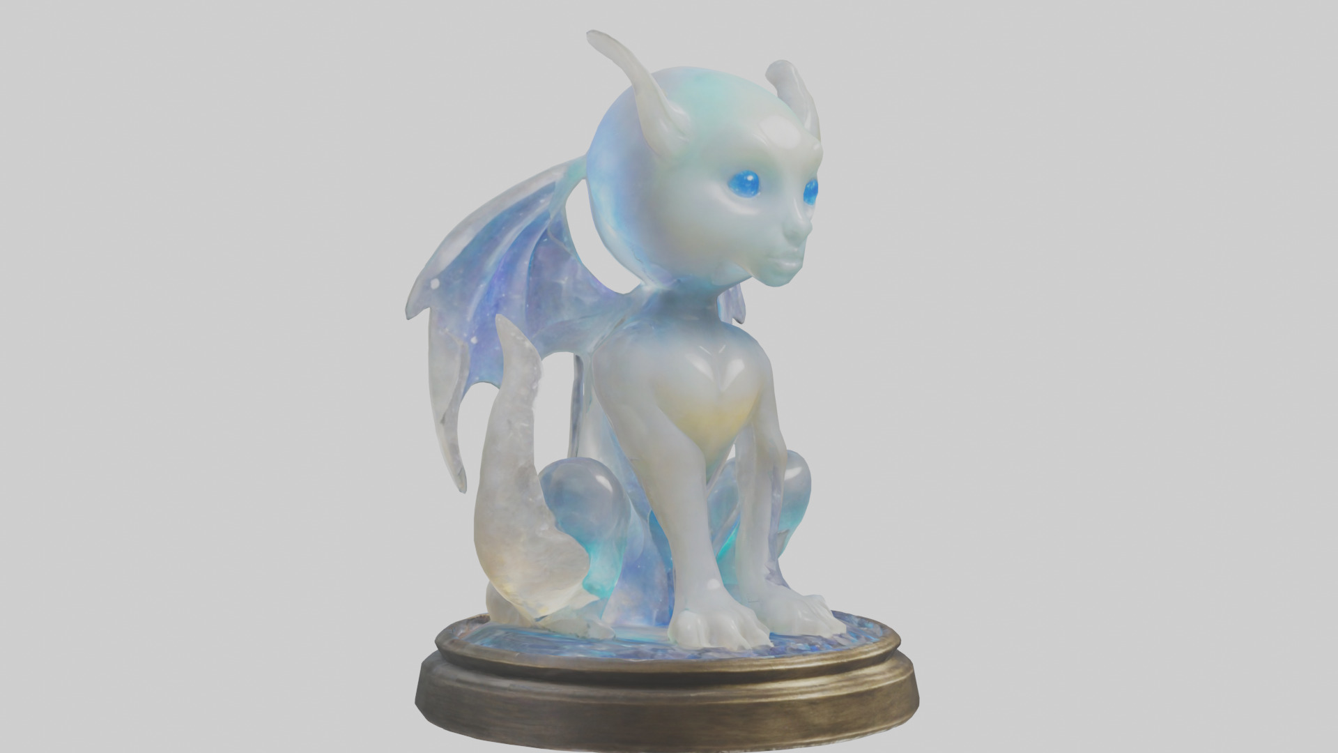 Enchanted Moonstone statue model Low-poly 3D model_7