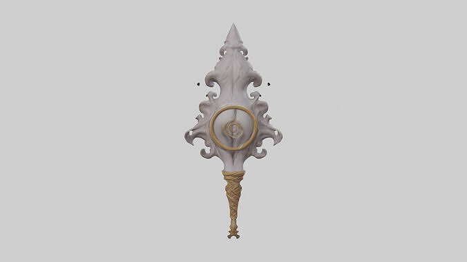 Enchanted Staff model Low-poly 3D model