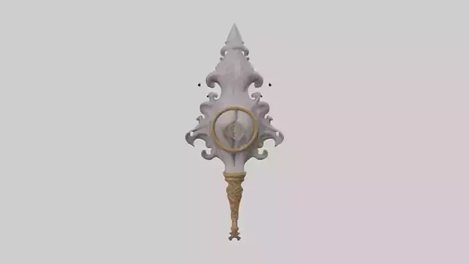 Enchanted Staff model Low-poly 3D model