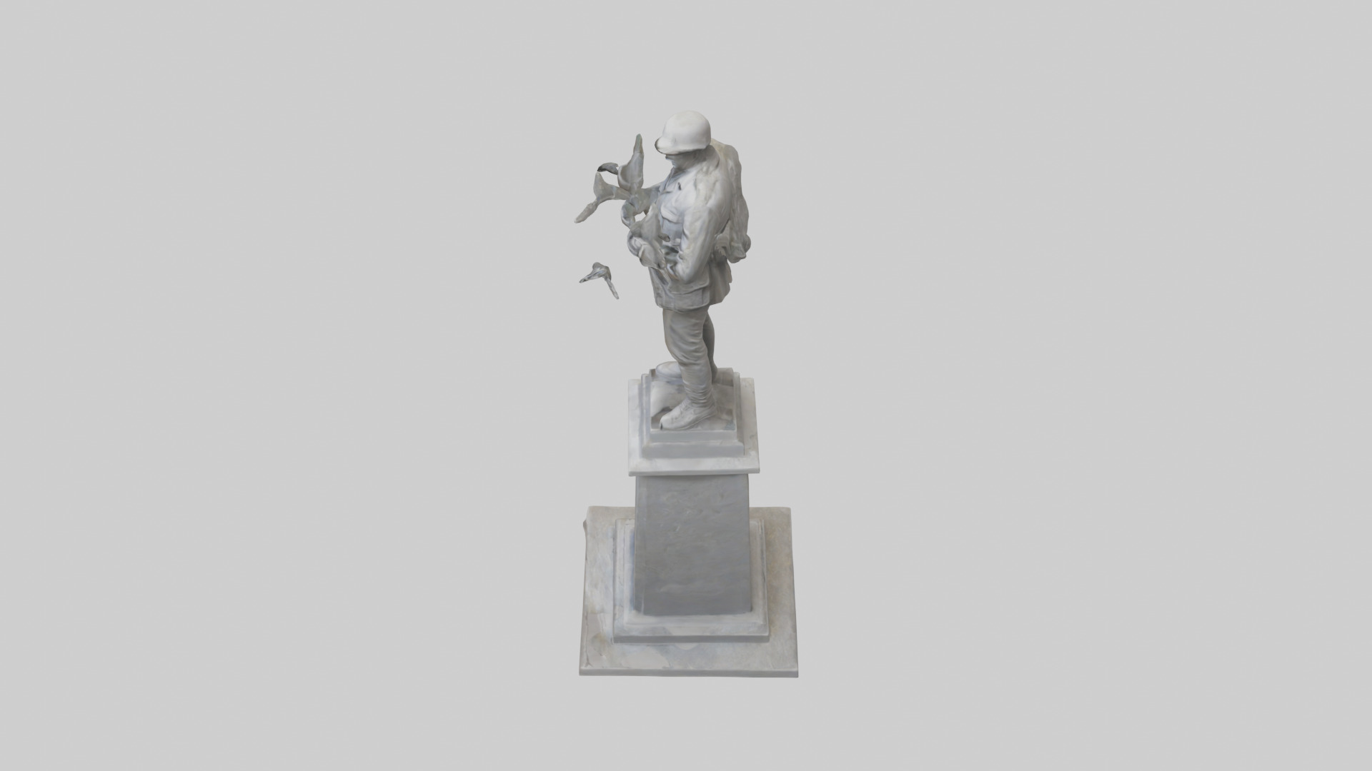 End of Conflict monument model Low-poly 3D model_17