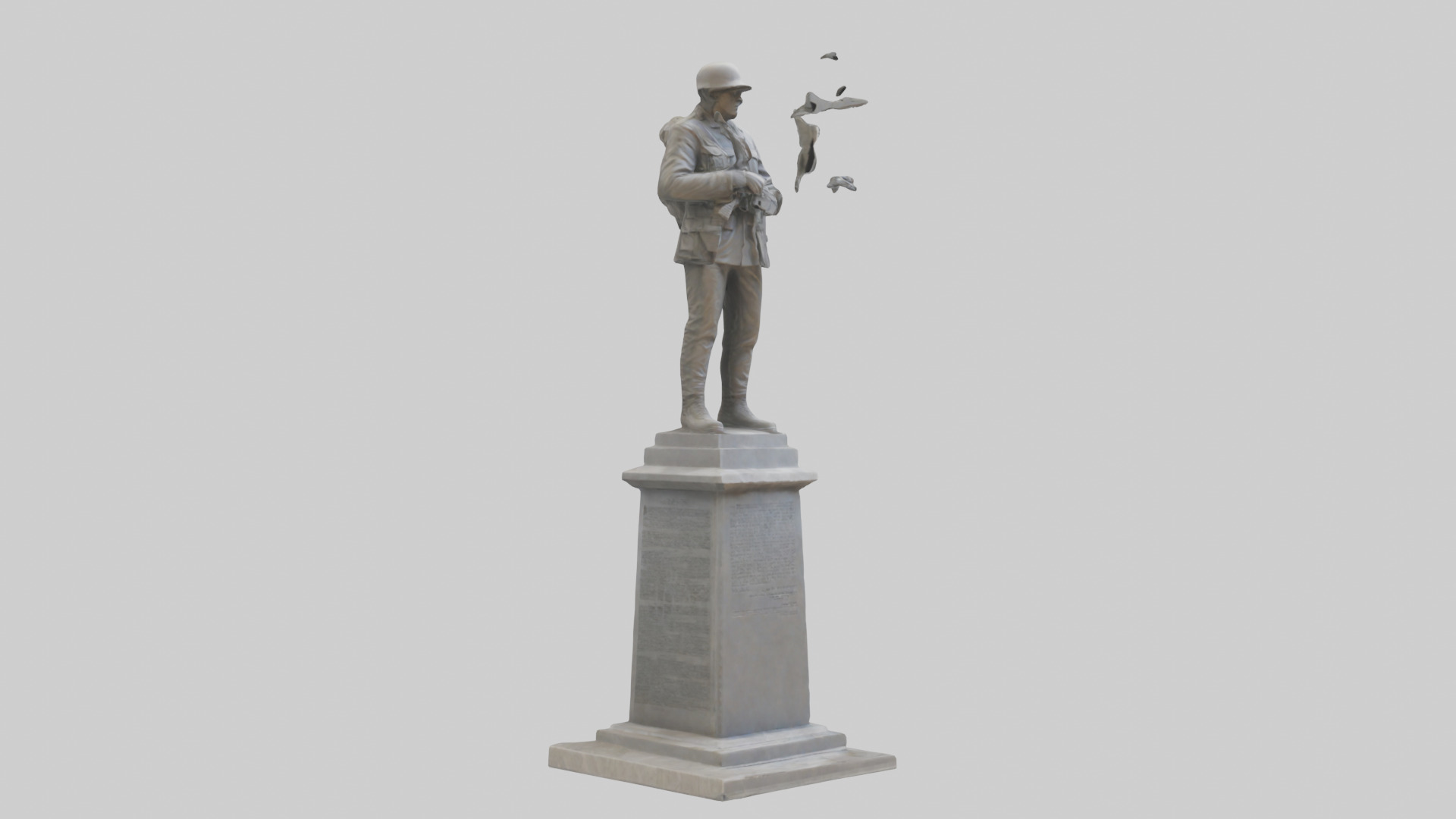 End of Conflict monument model Low-poly 3D model_11