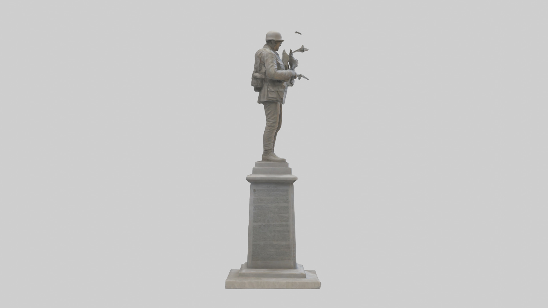 End of Conflict monument model Low-poly 3D model_13
