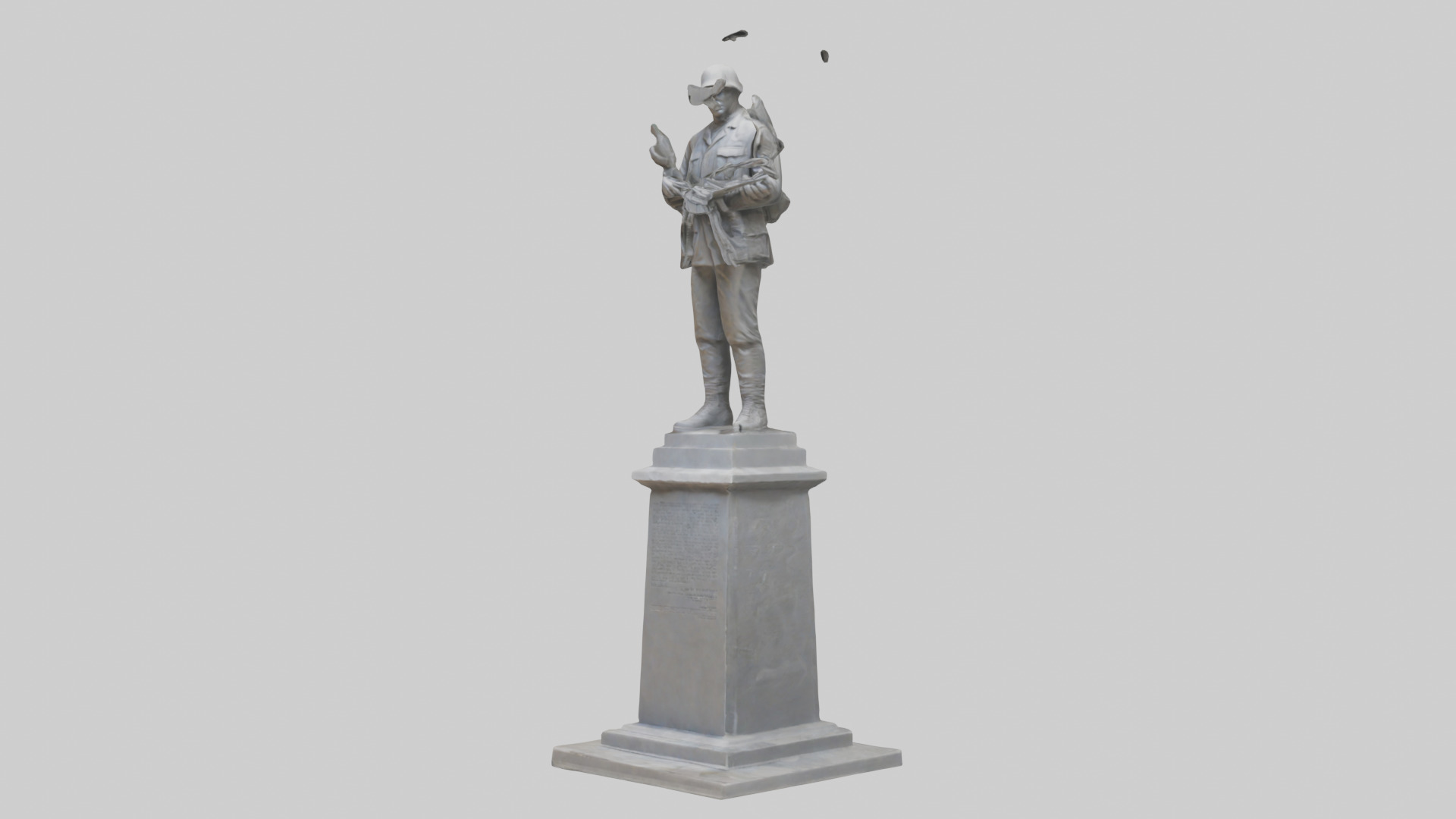 End of Conflict monument model Low-poly 3D model_8