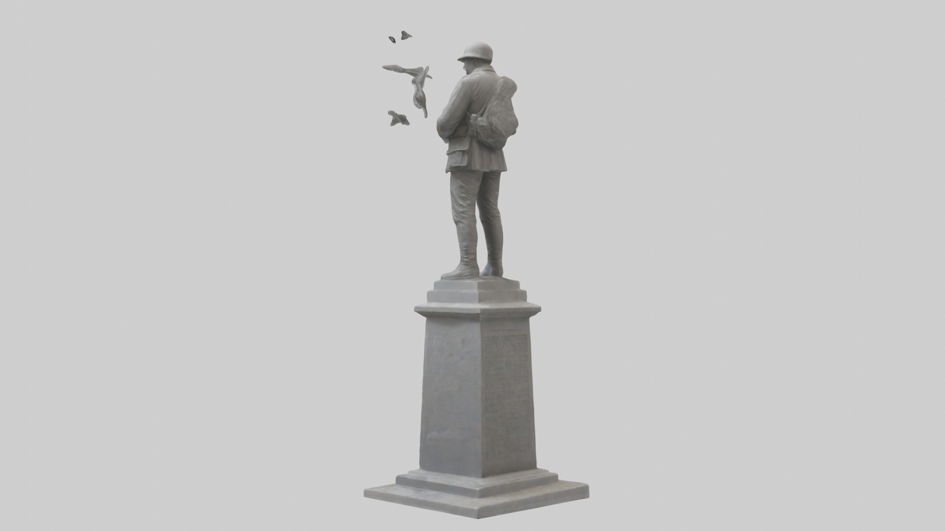 End of Conflict monument model Low-poly 3D model_1