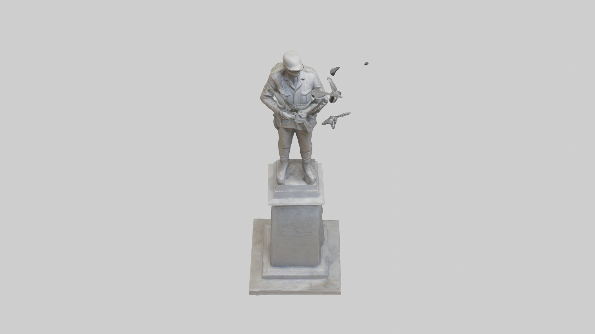 End of Conflict monument model Low-poly 3D model_16