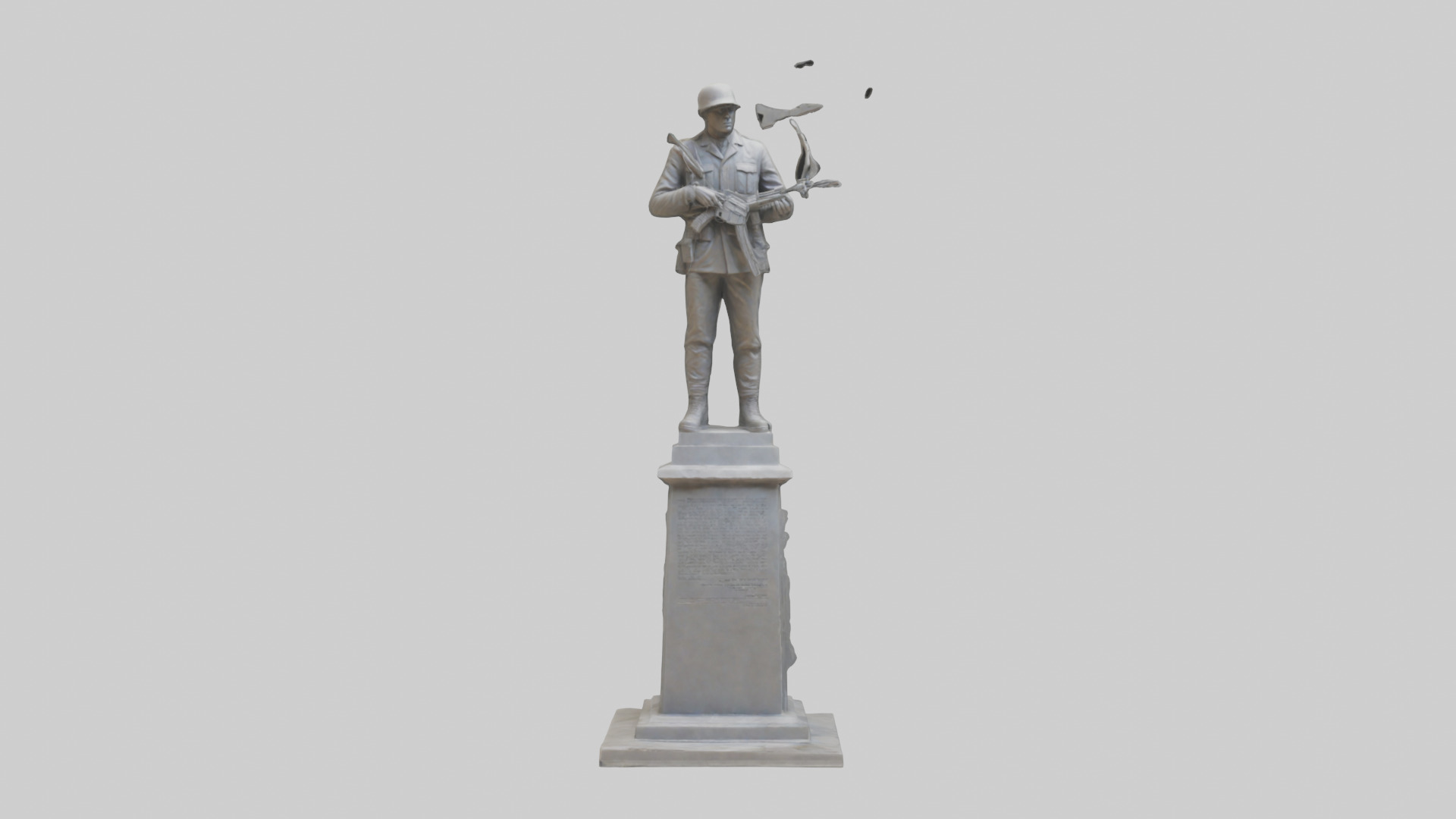 End of Conflict monument model Low-poly 3D model_9