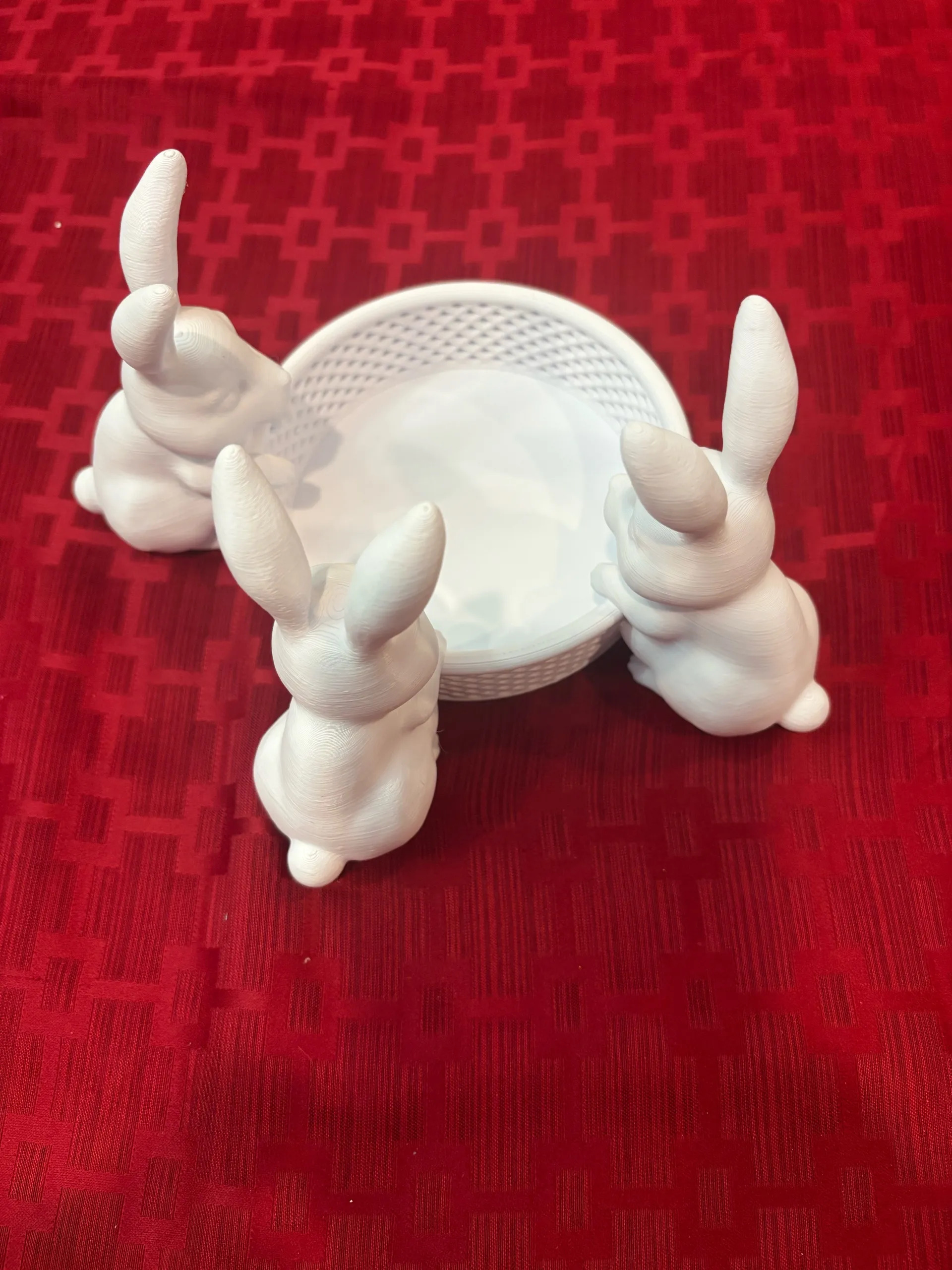 3D Easter Bunny Basket - 3 Rabbit Model 3D print model_6