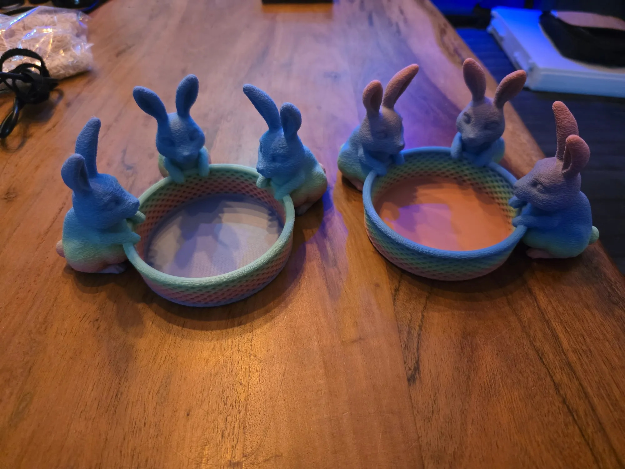 3D Easter Bunny Basket - 3 Rabbit Model 3D print model_5