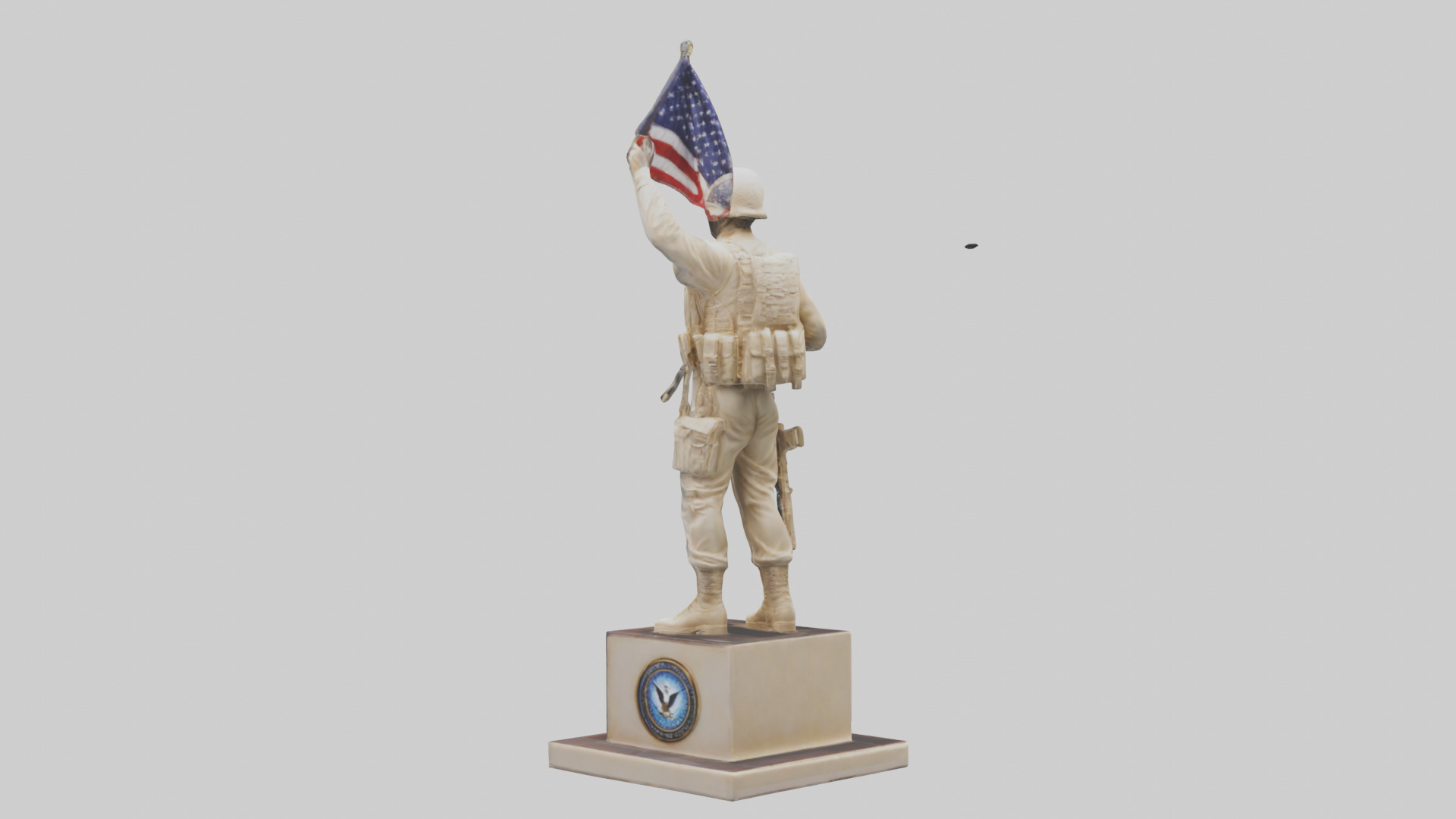 Enduring Freedom statue model Low-poly 3D model_1