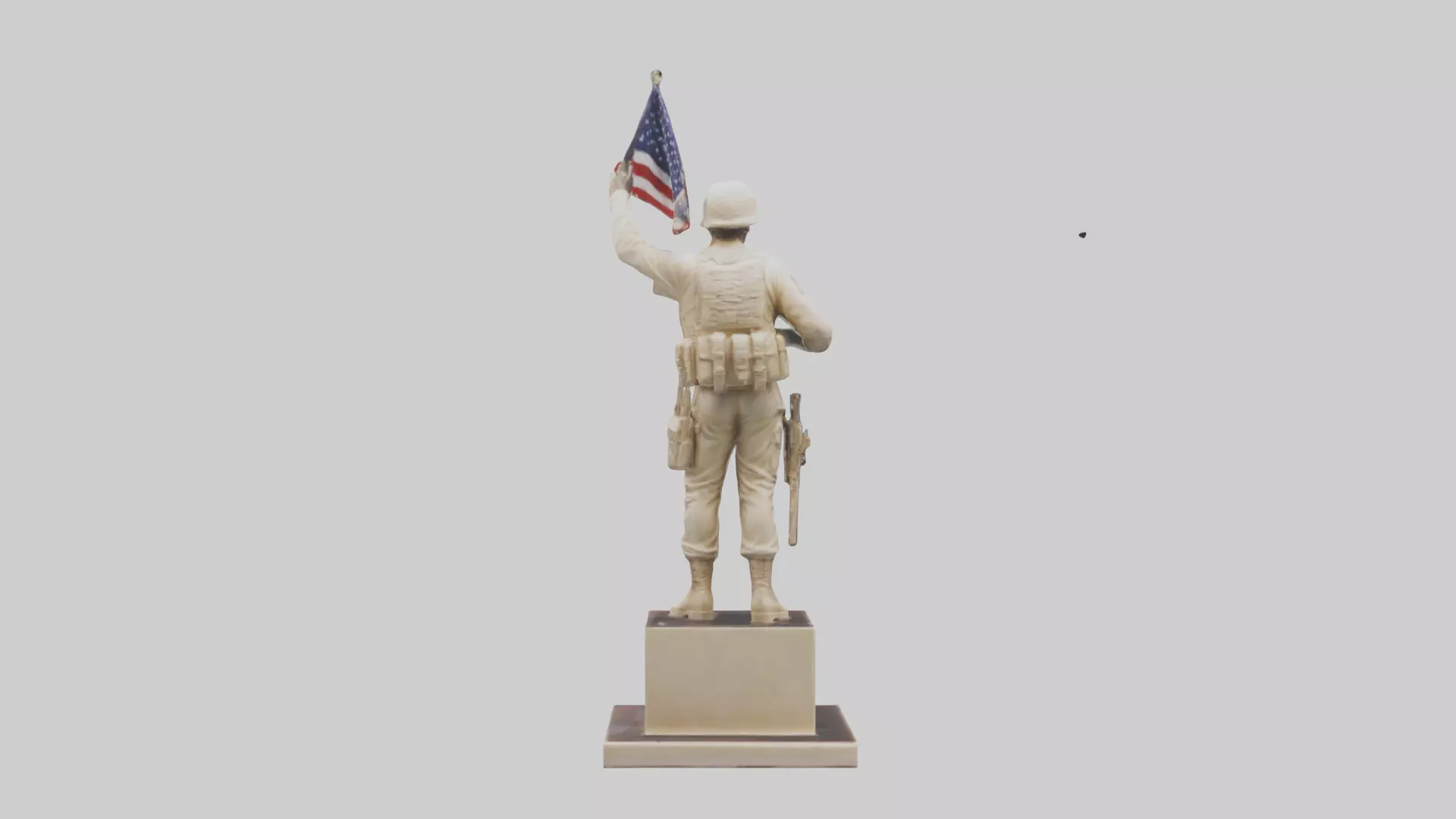Enduring Freedom statue model Low-poly 3D model_0