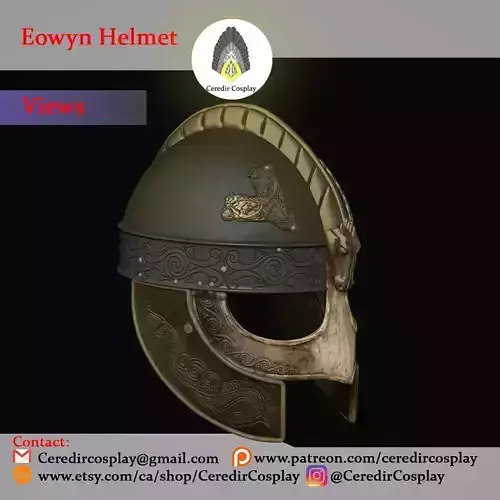 Eowyn dernhelm helmet lord of the rings 3D DIGITAL DOWNLOAD