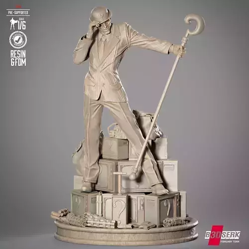 B3DSERK Riddler Sculpture 3D print model