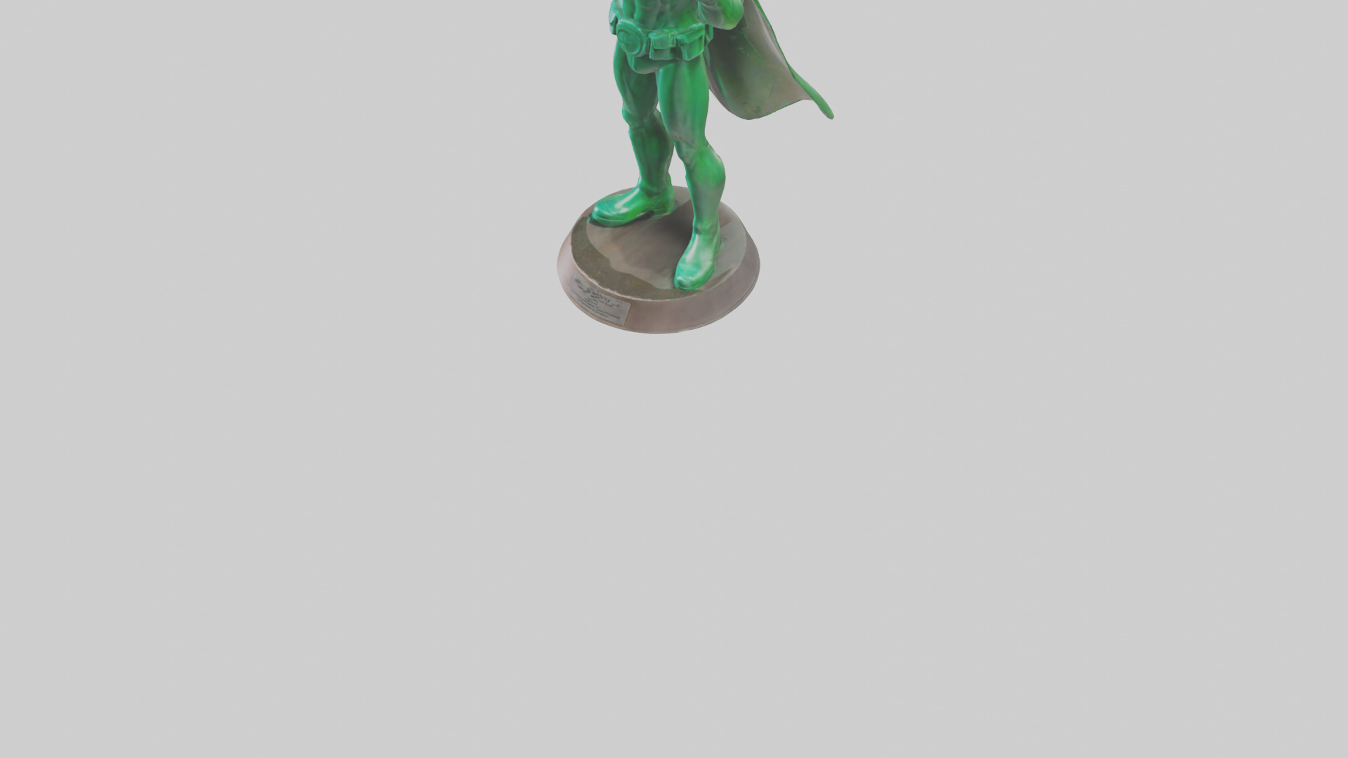 Energy Conservation Hero Statue model Low-poly 3D model_5