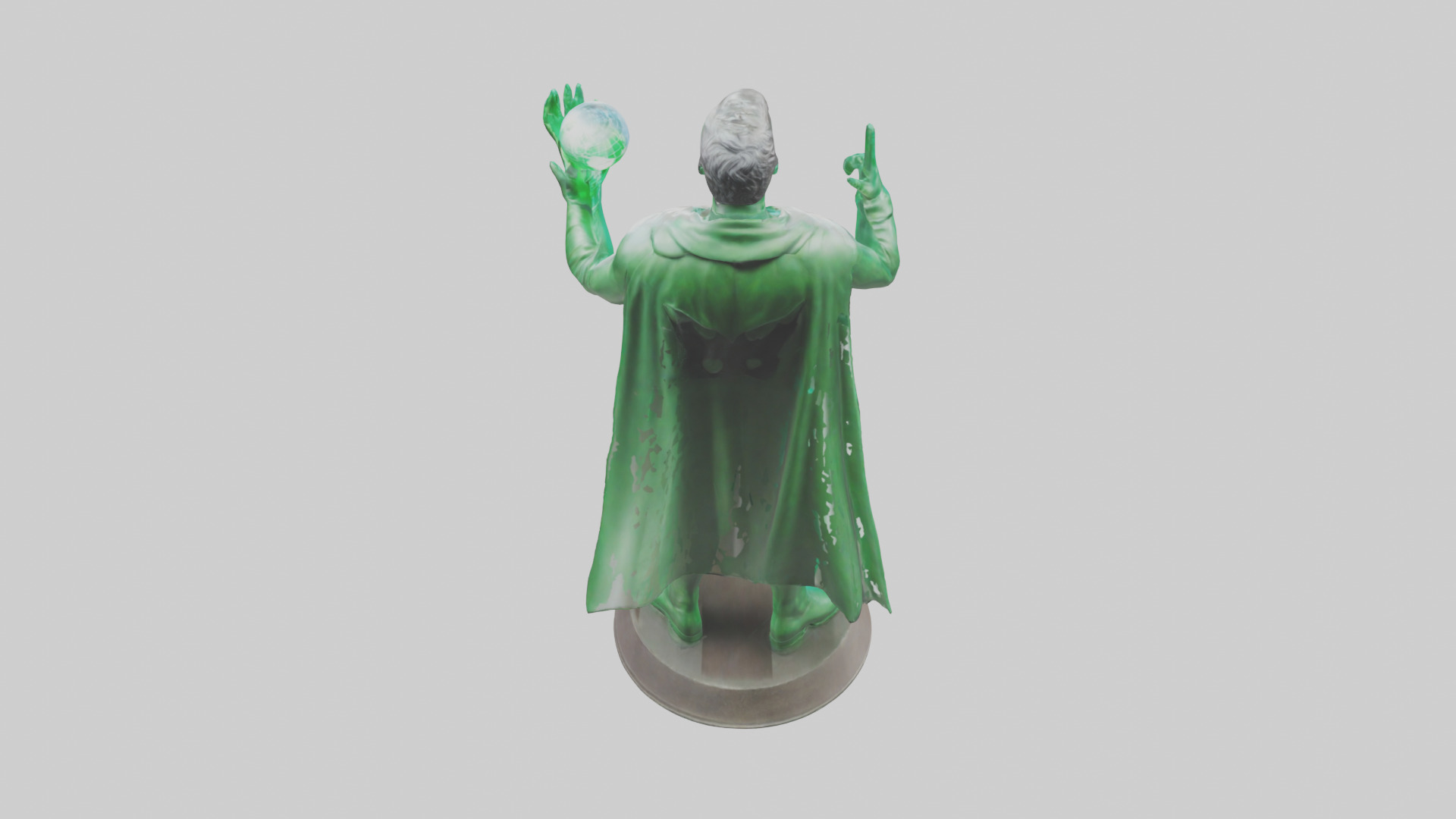 Energy Conservation Hero Statue model Low-poly 3D model_15