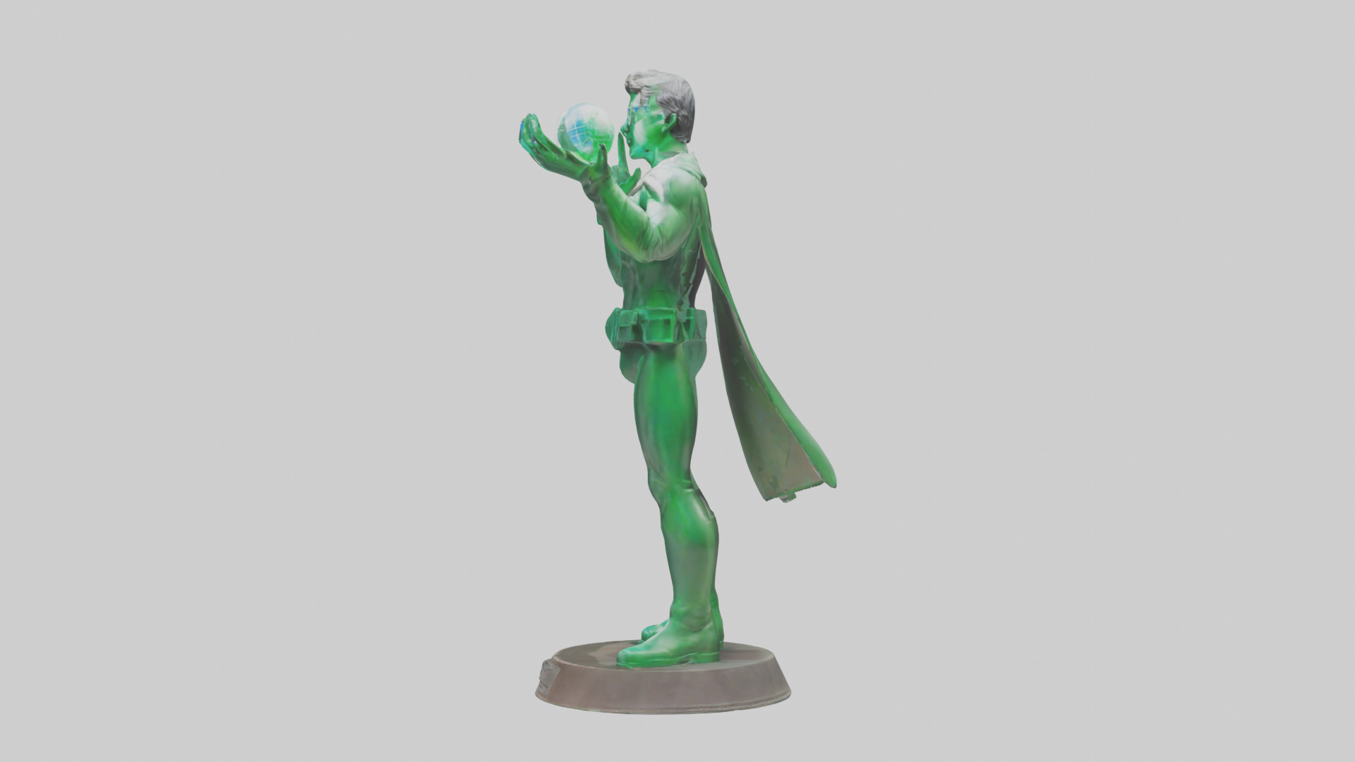 Energy Conservation Hero Statue model Low-poly 3D model_12