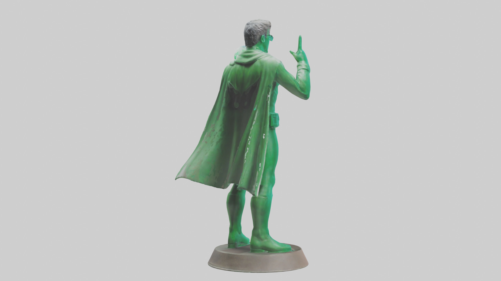 Energy Conservation Hero Statue model Low-poly 3D model_2