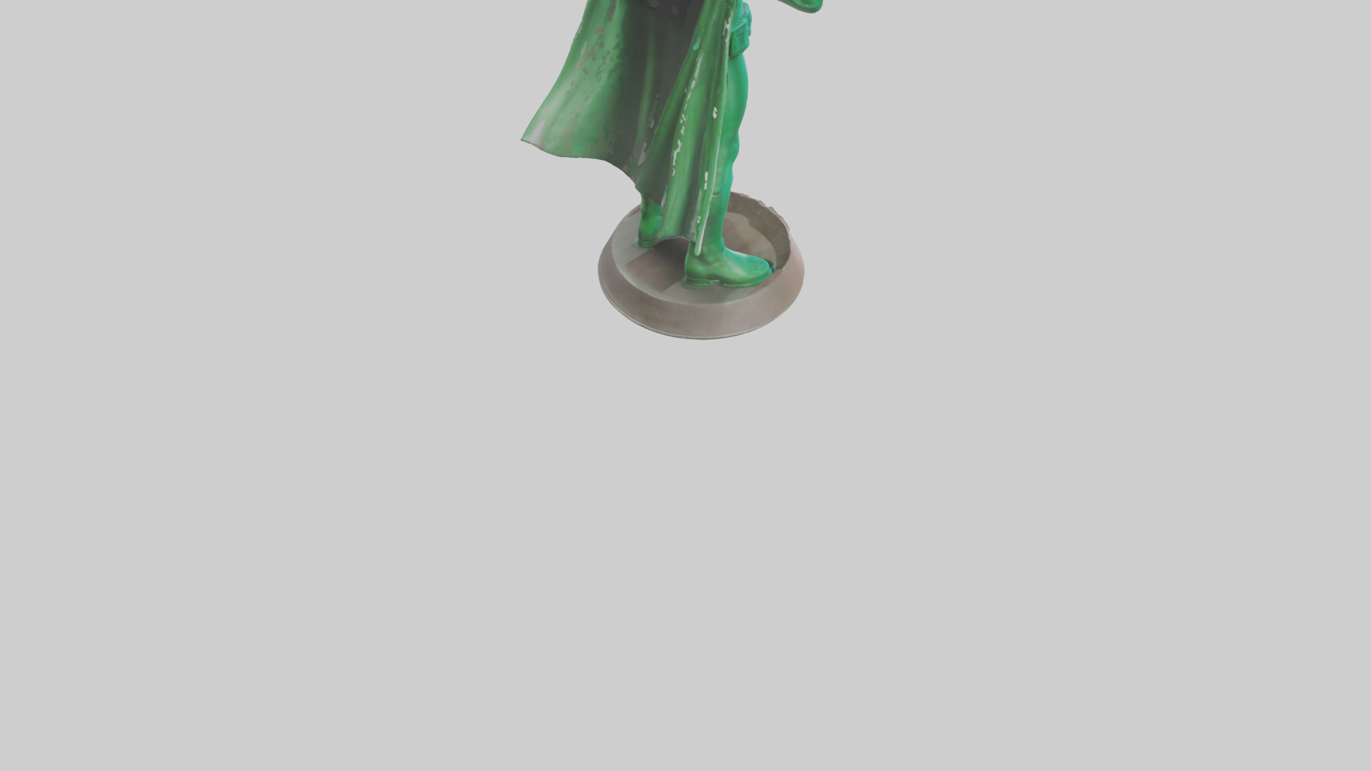 Energy Conservation Hero Statue model Low-poly 3D model_4