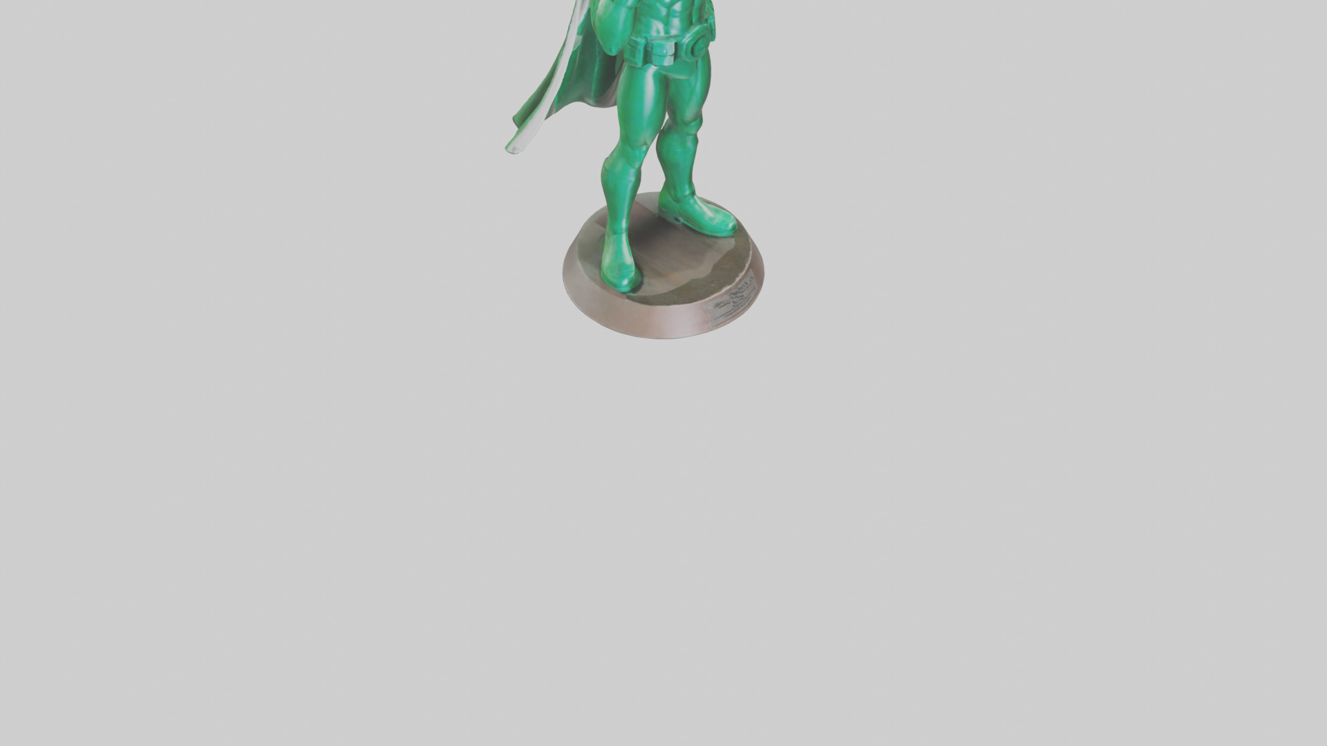 Energy Conservation Hero Statue model Low-poly 3D model_6