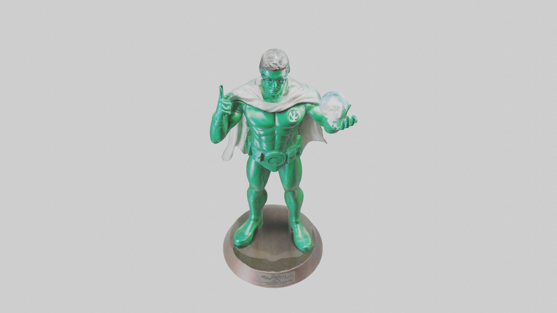 Energy Conservation Hero Statue model Low-poly 3D model_16