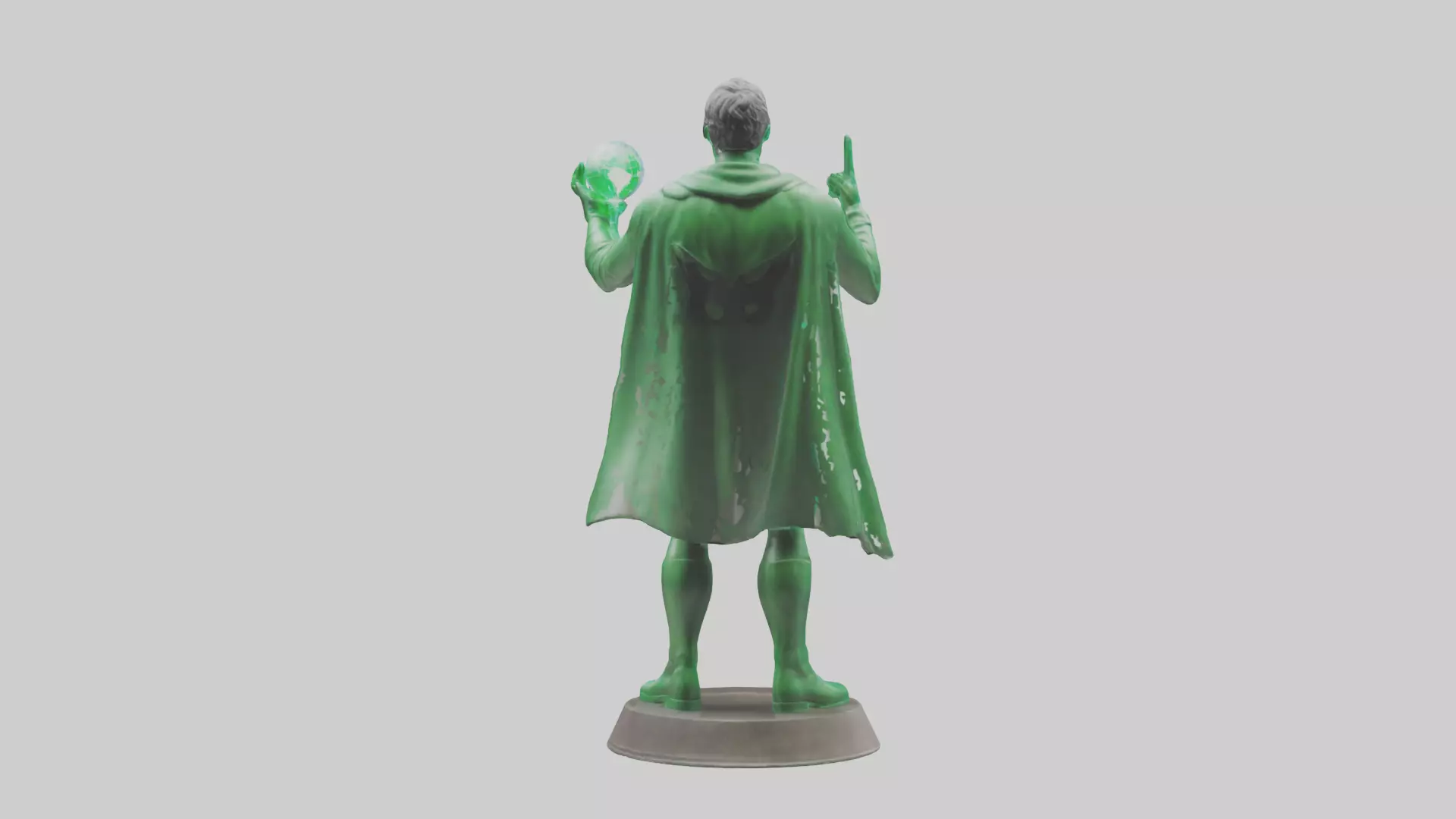 Energy Conservation Hero Statue model Low-poly 3D model_0